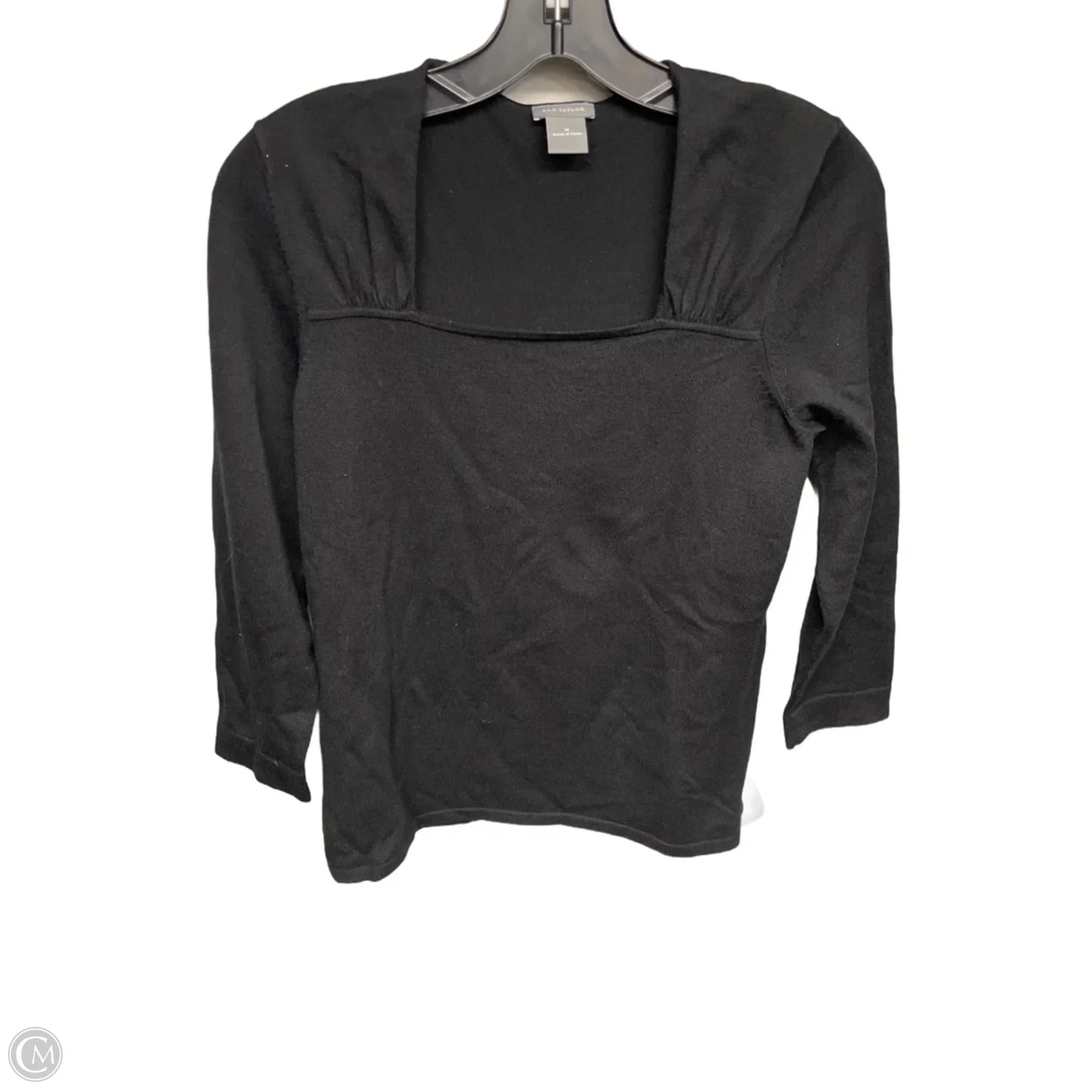 Top 3/4 Sleeve By Ann Taylor In Black, Size: M