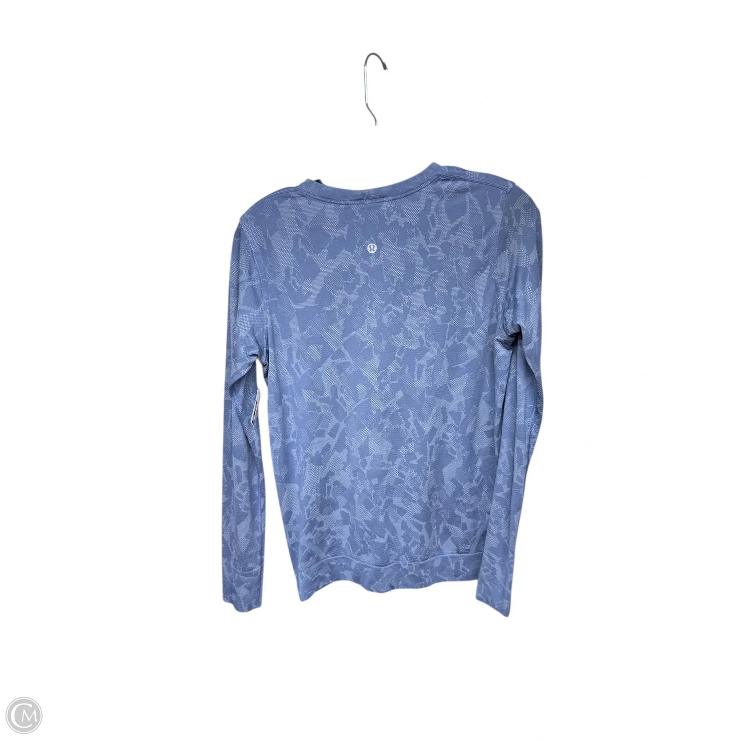 Athletic Top Long Sleeve Collar By Lululemon In Blue, Size: S