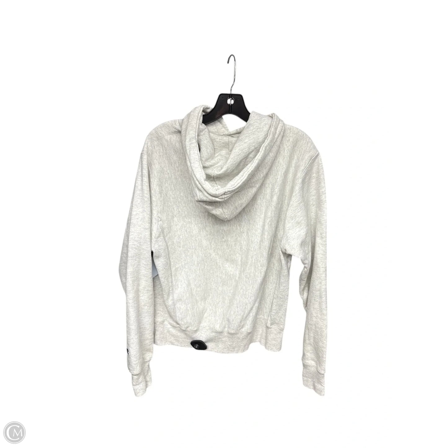 Athletic Sweatshirt Hoodie By Champion In Grey, Size: S