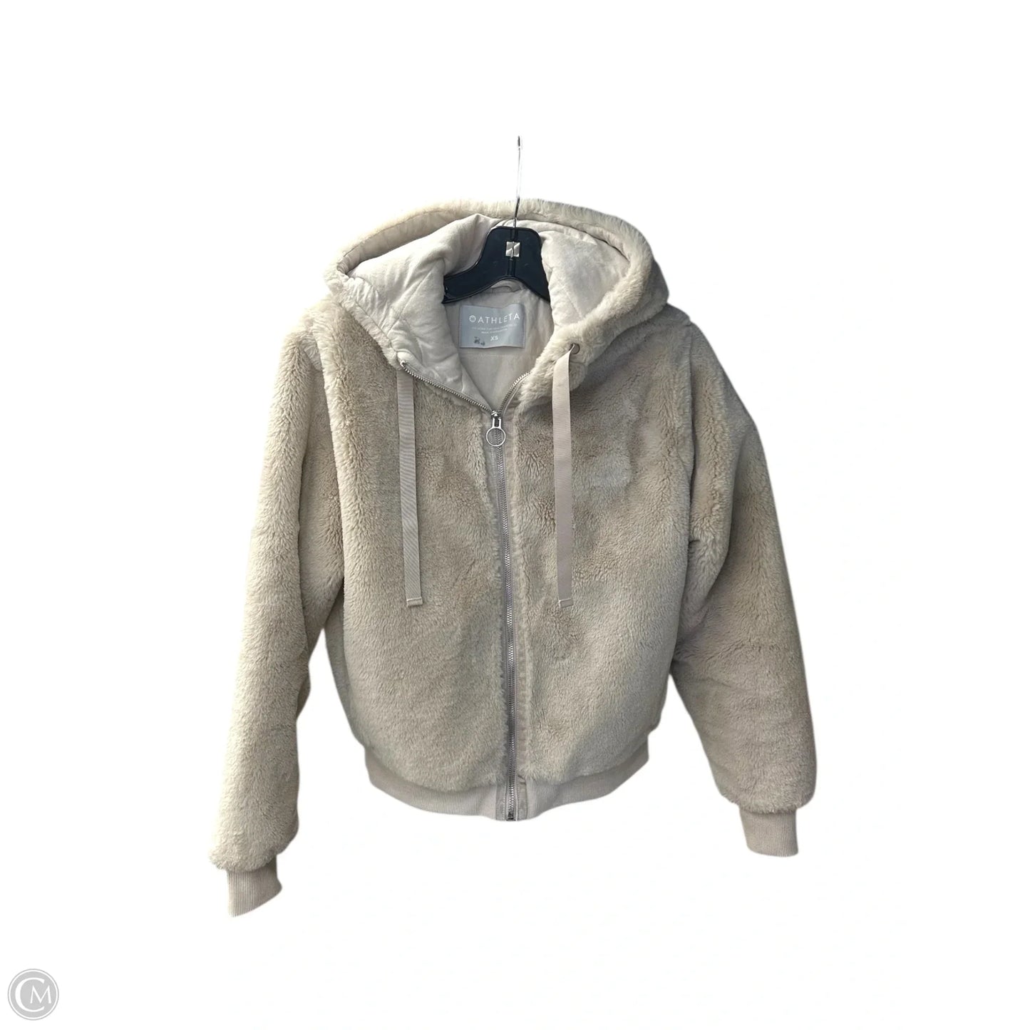 Jacket Faux Fur & Sherpa By Athleta In Cream, Size: Xs