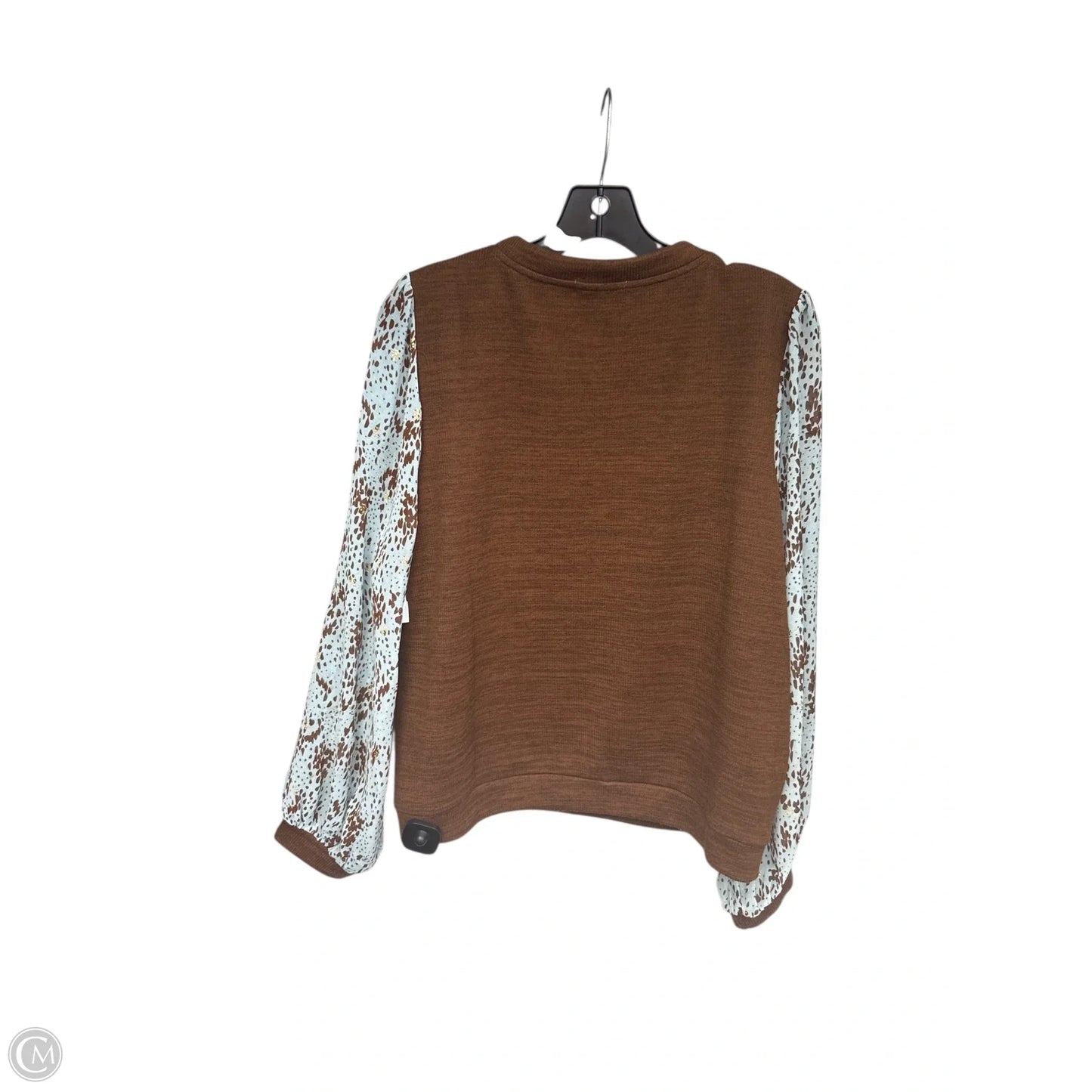 Top Long Sleeve By Clothes Mentor In Blue & Brown, Size: S
