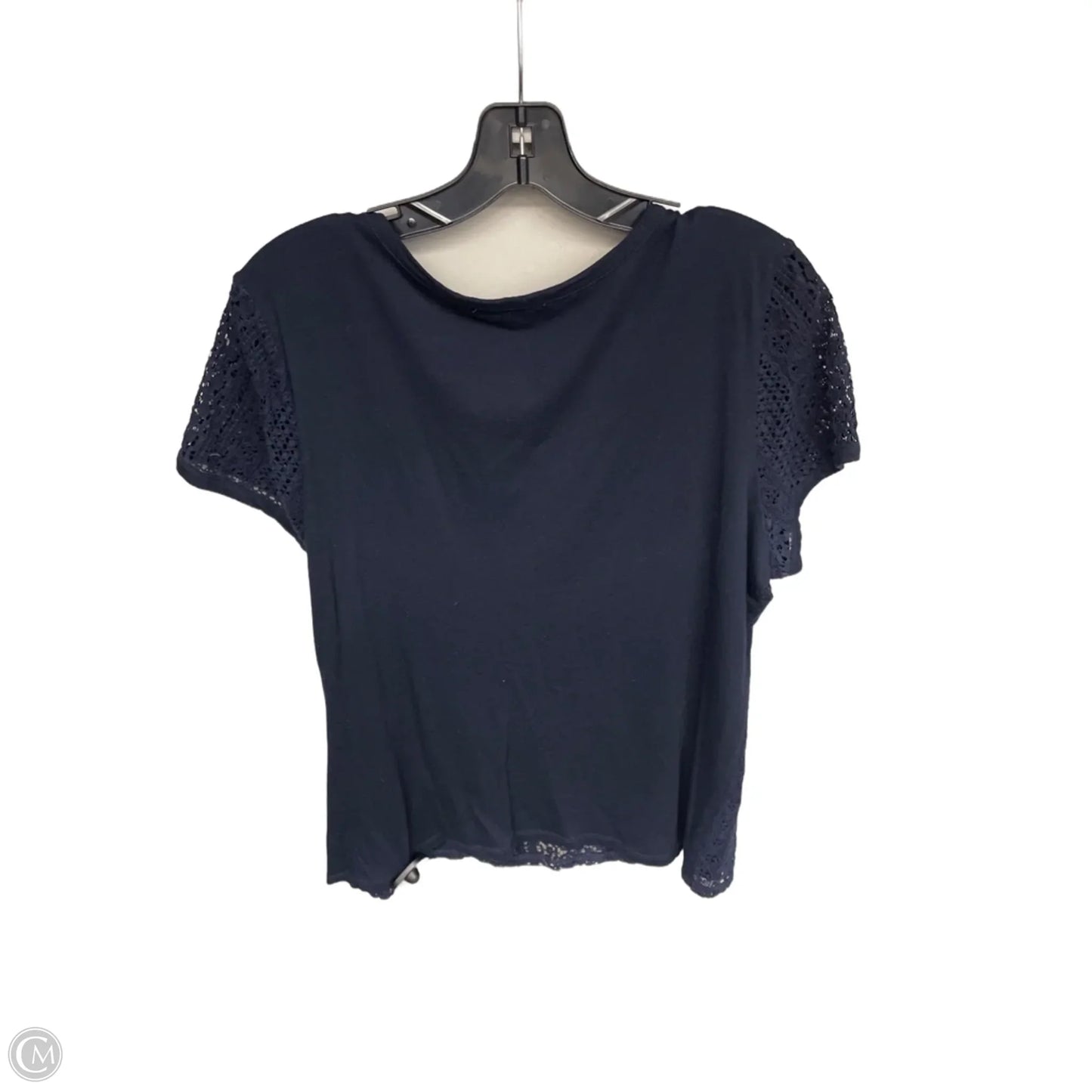 Top Short Sleeve By Nine West In Navy, Size: Xxl