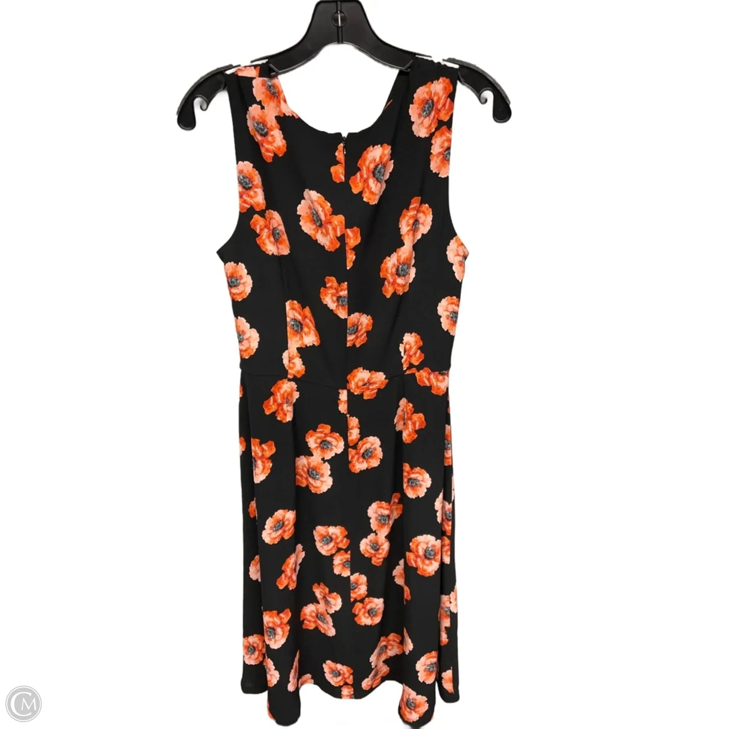 Dress Party Midi By Talbots In Black & Orange, Size: 6