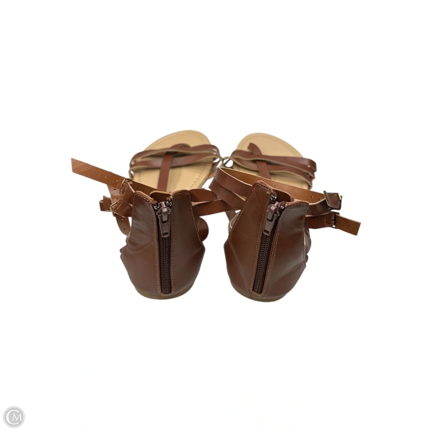 Sandals Flats By Just Fab In Brown, Size: 9