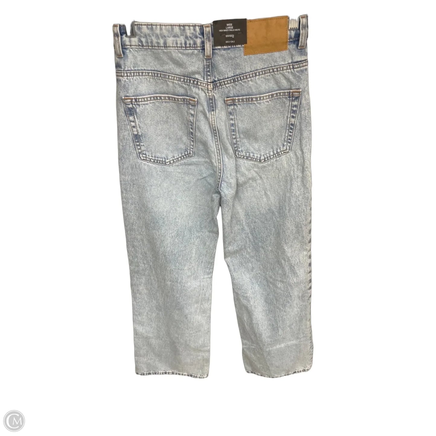 Jeans Wide Leg By Divided In Blue Denim, Size: 2