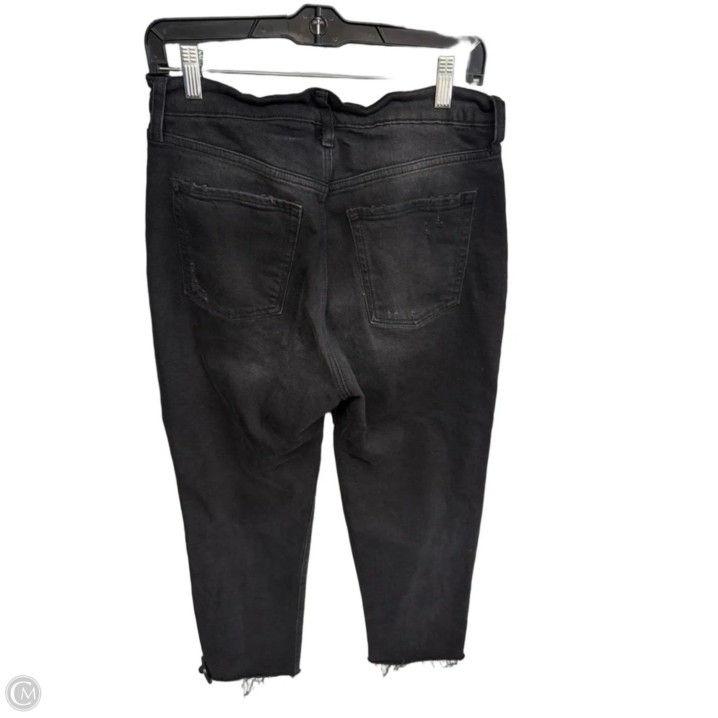 Jeans Straight By Old Navy In Black Denim, Size: 8