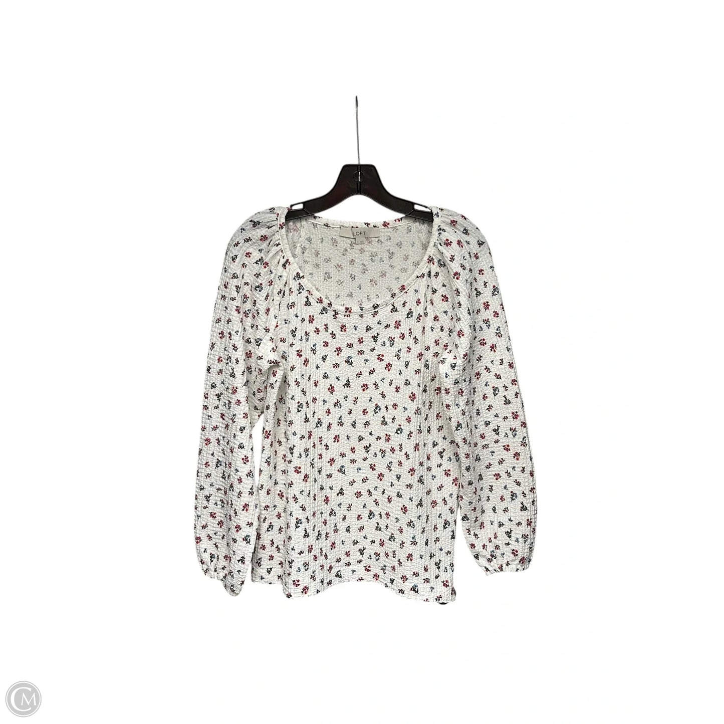 Top Long Sleeve By Loft In Floral Print, Size: S