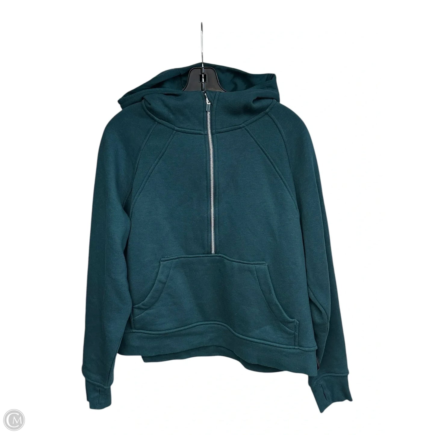 Athletic Sweatshirt Hoodie By Danskin In Green, Size: L