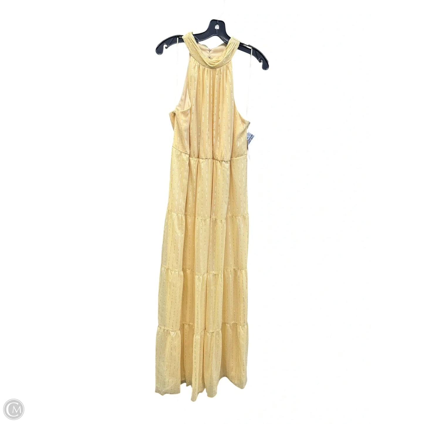 Dress Party Long By Clothes Mentor In Yellow, Size: 12