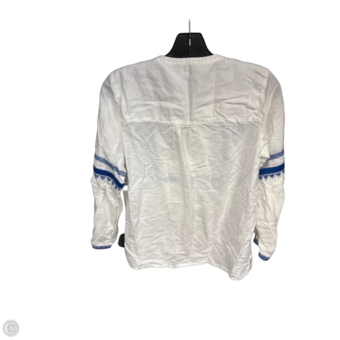Top Long Sleeve By J. Crew In Blue & White, Size: 0