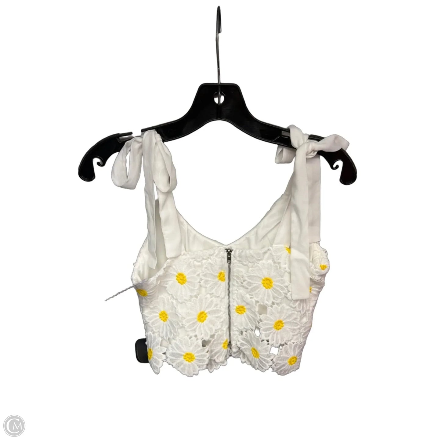 Top Sleeveless By Altard State In White & Yellow, Size: S
