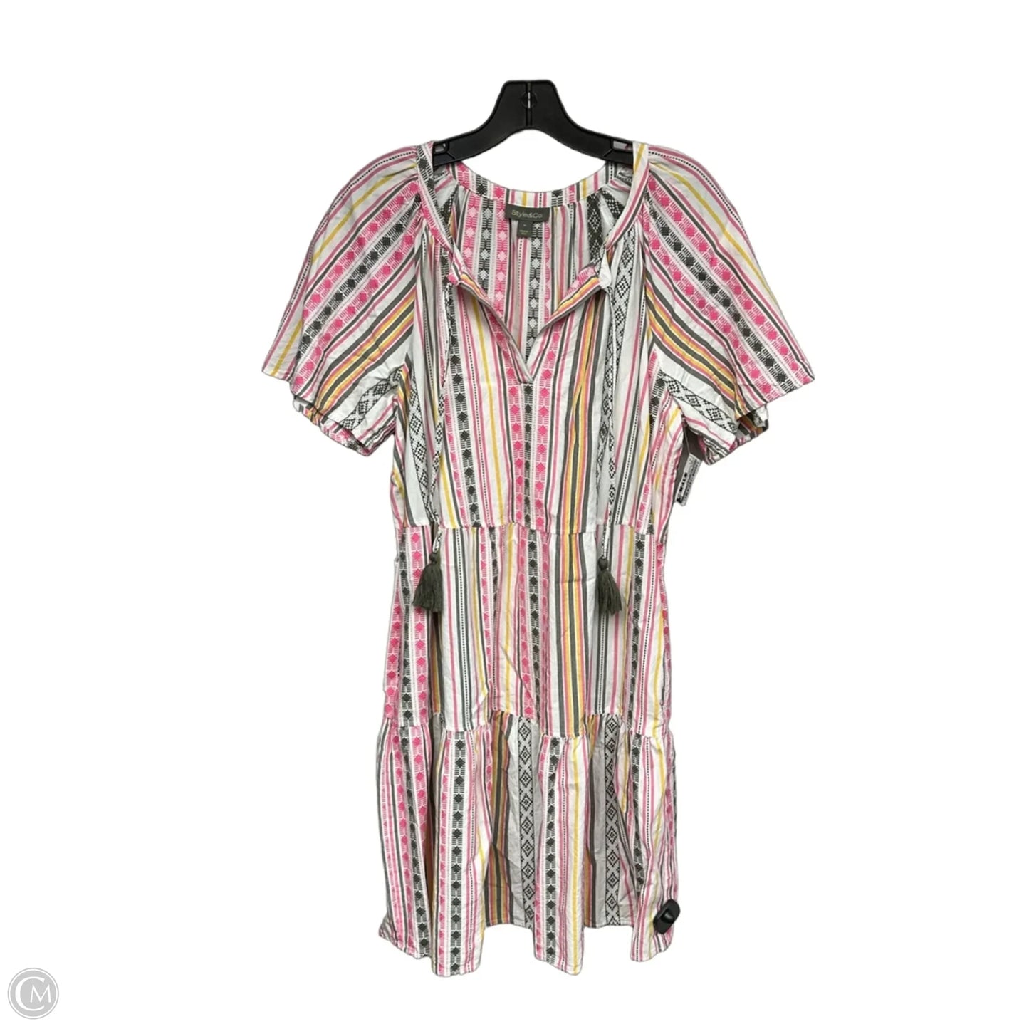 Dress Casual Midi By Style And Company In Striped Pattern, Size: M