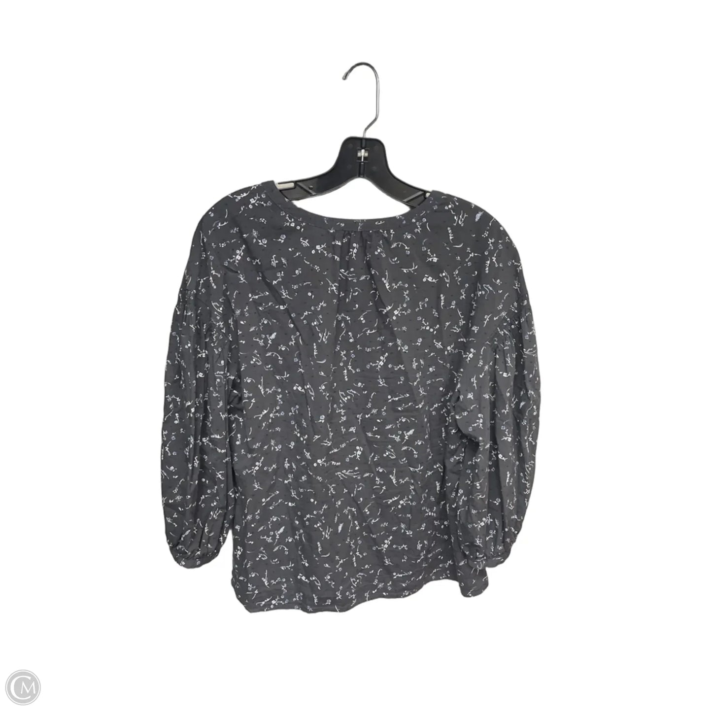 Top 3/4 Sleeve By Sonoma In Grey, Size: M