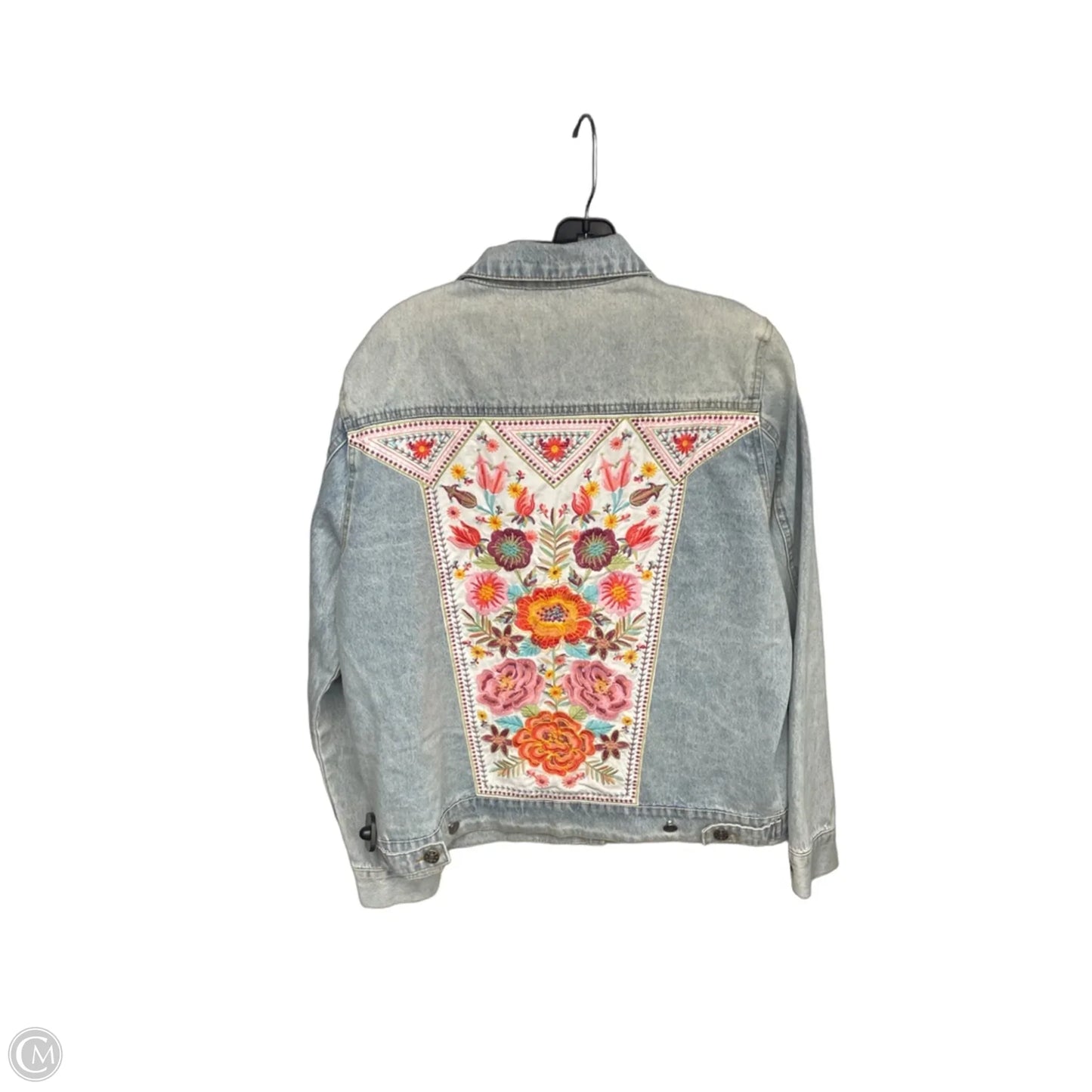 Jacket Denim By Savanna Jane In Blue Denim, Size: L