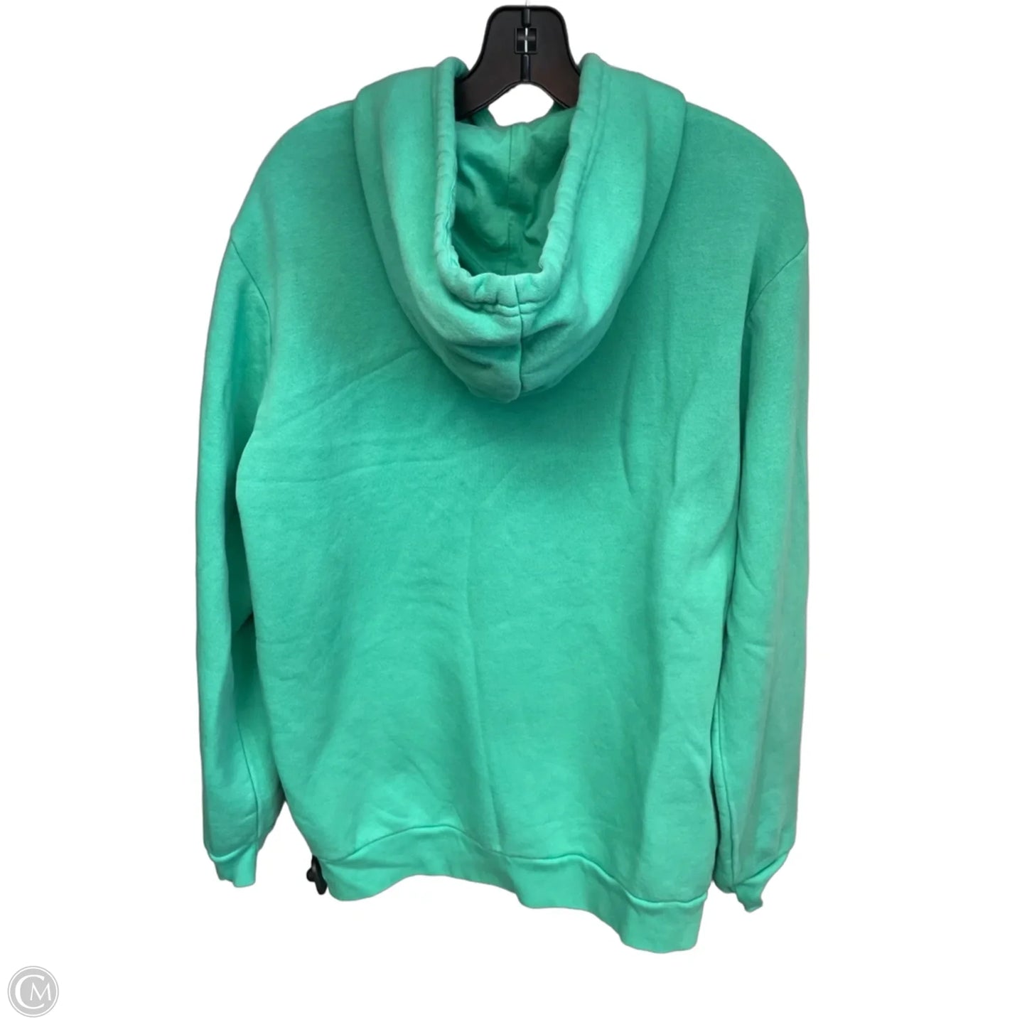 Athletic Sweatshirt Hoodie By Adidas In Green, Size: M