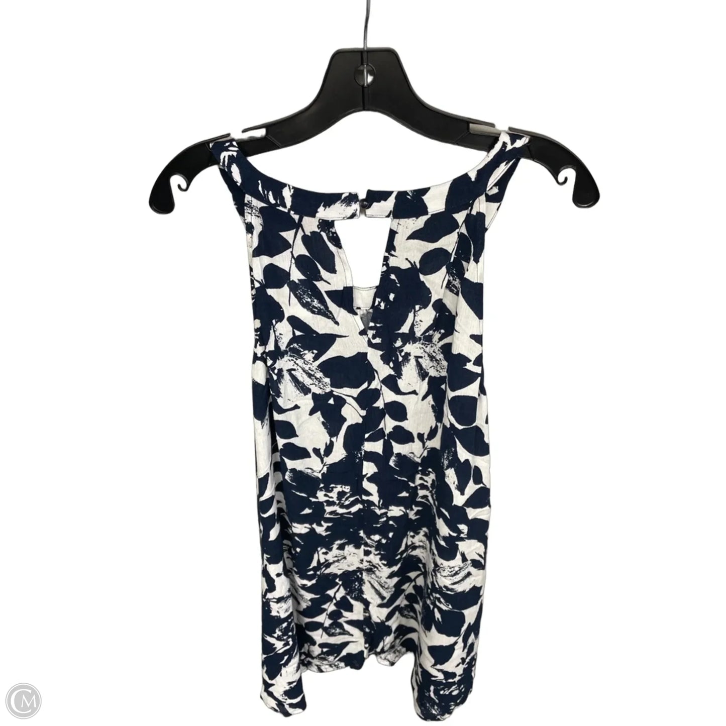 Top Sleeveless By Lane Bryant In Blue & White, Size: 18