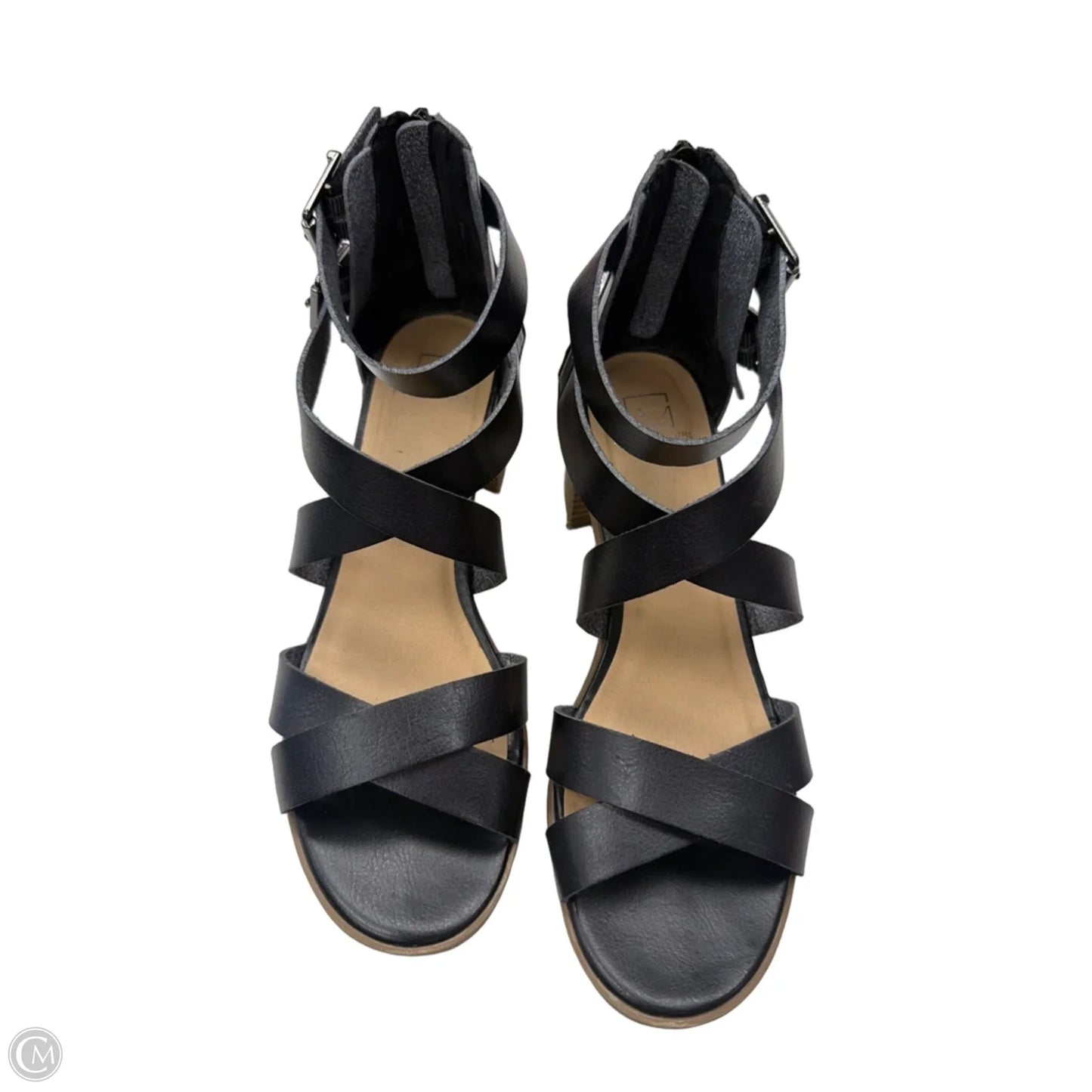 Sandals Heels Block By Material Girl In Black, Size: 10