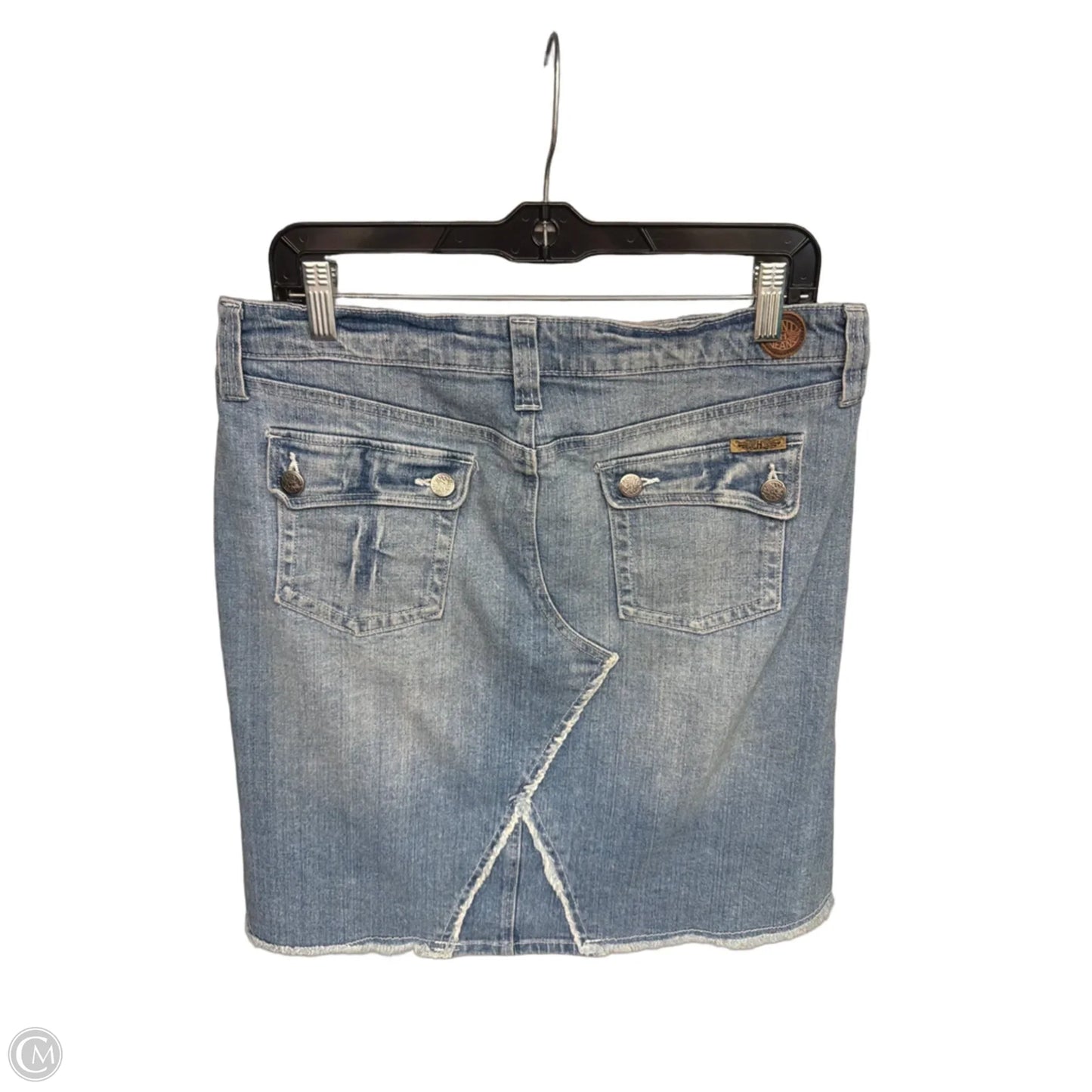 Skirt Midi By Clothes Mentor In Blue Denim, Size: M