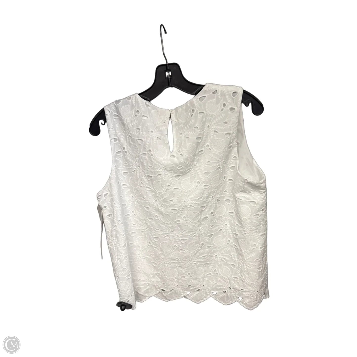 Top Sleeveless By Time And Tru In White, Size: M