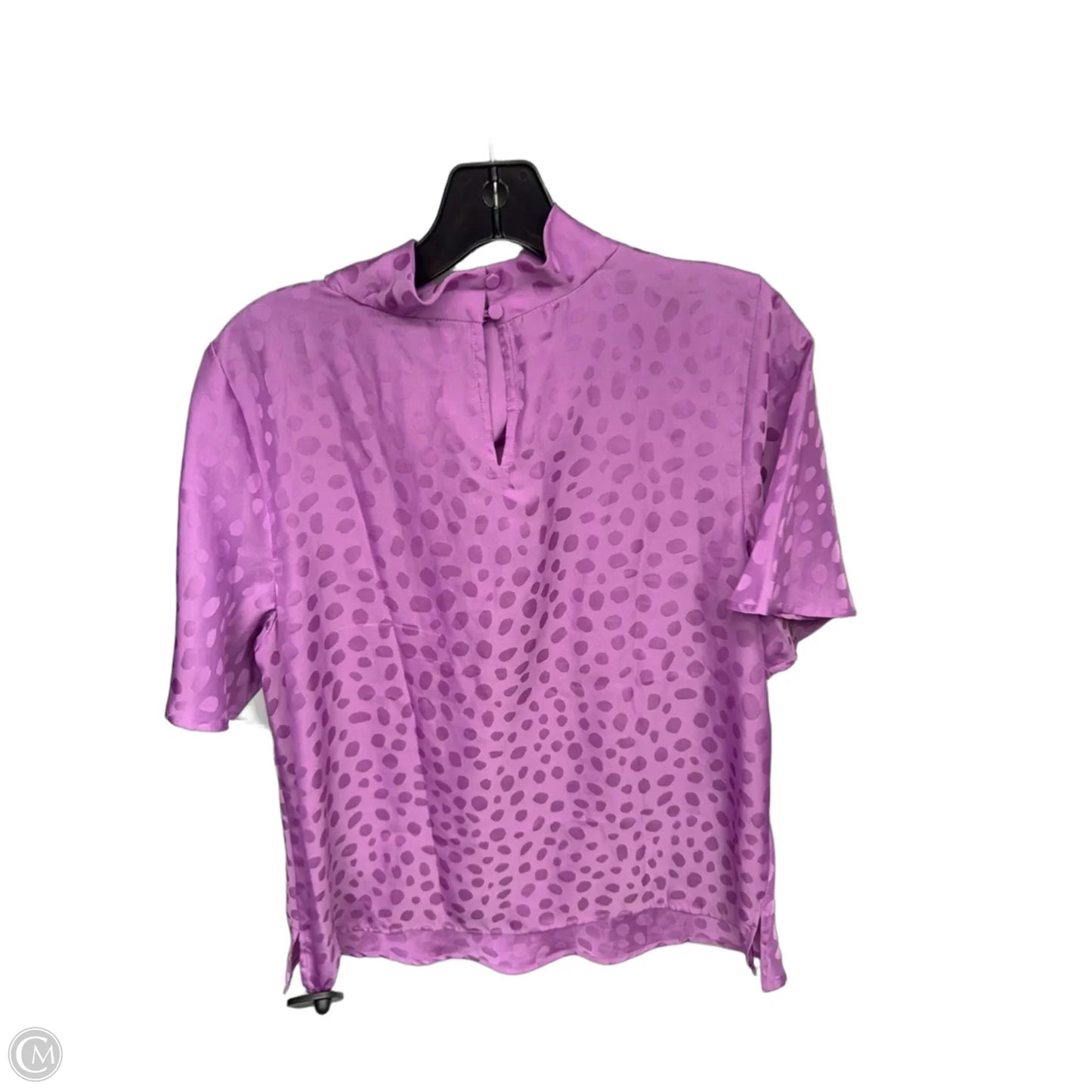 Top Short Sleeve By Ann Taylor In Purple, Size: M