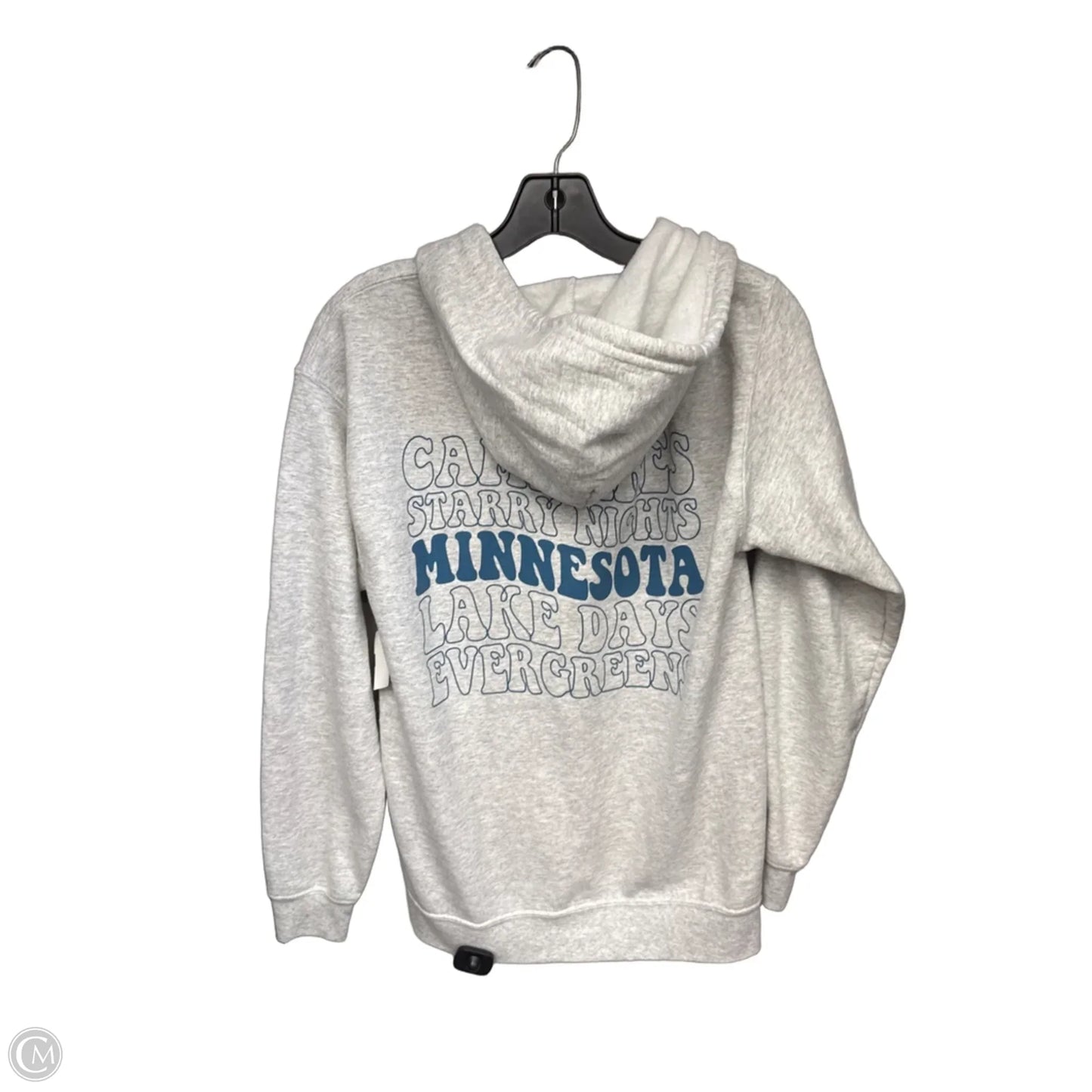 Athletic Sweatshirt Hoodie By Gildan In Grey, Size: S