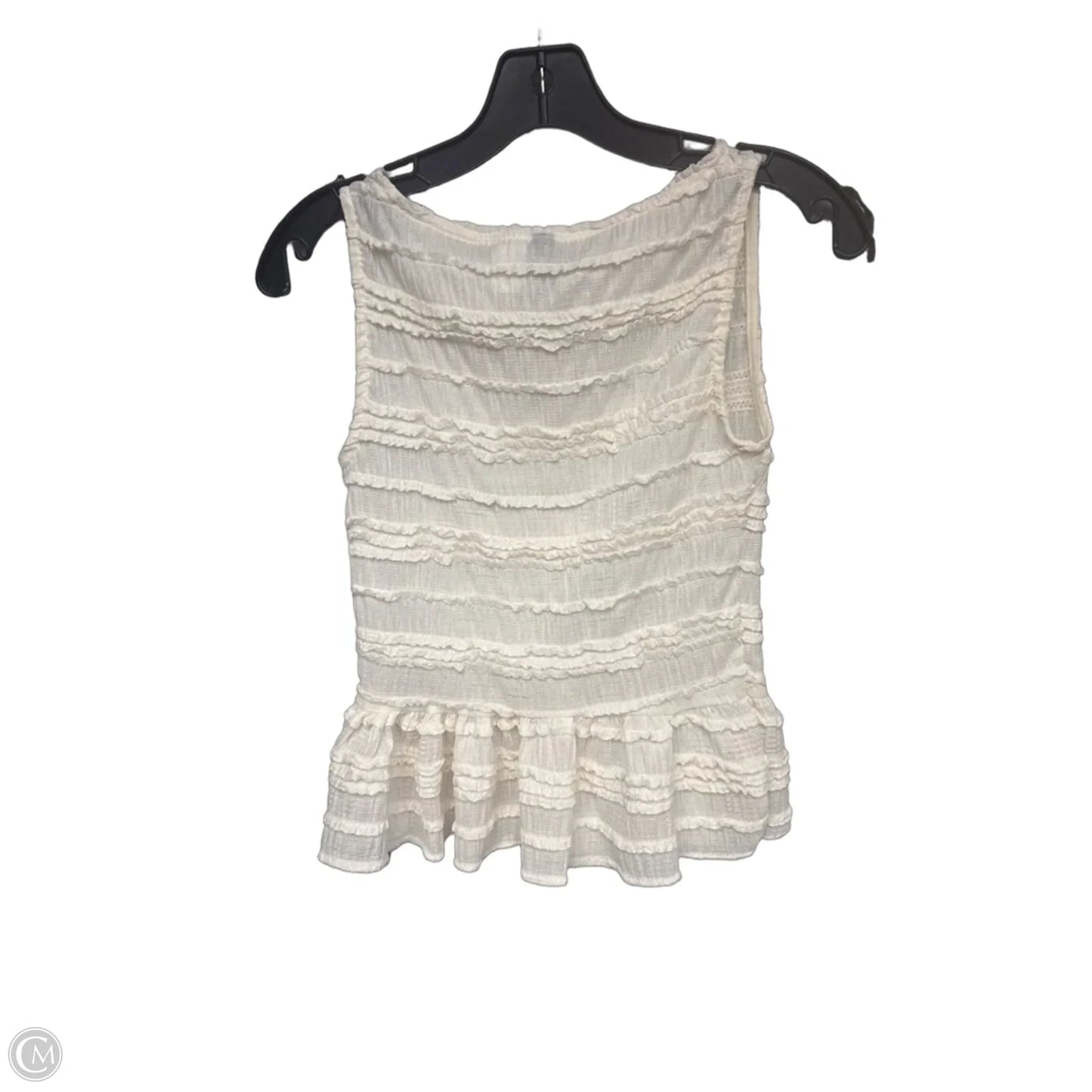 Top Sleeveless By Divided In Cream, Size: Xs