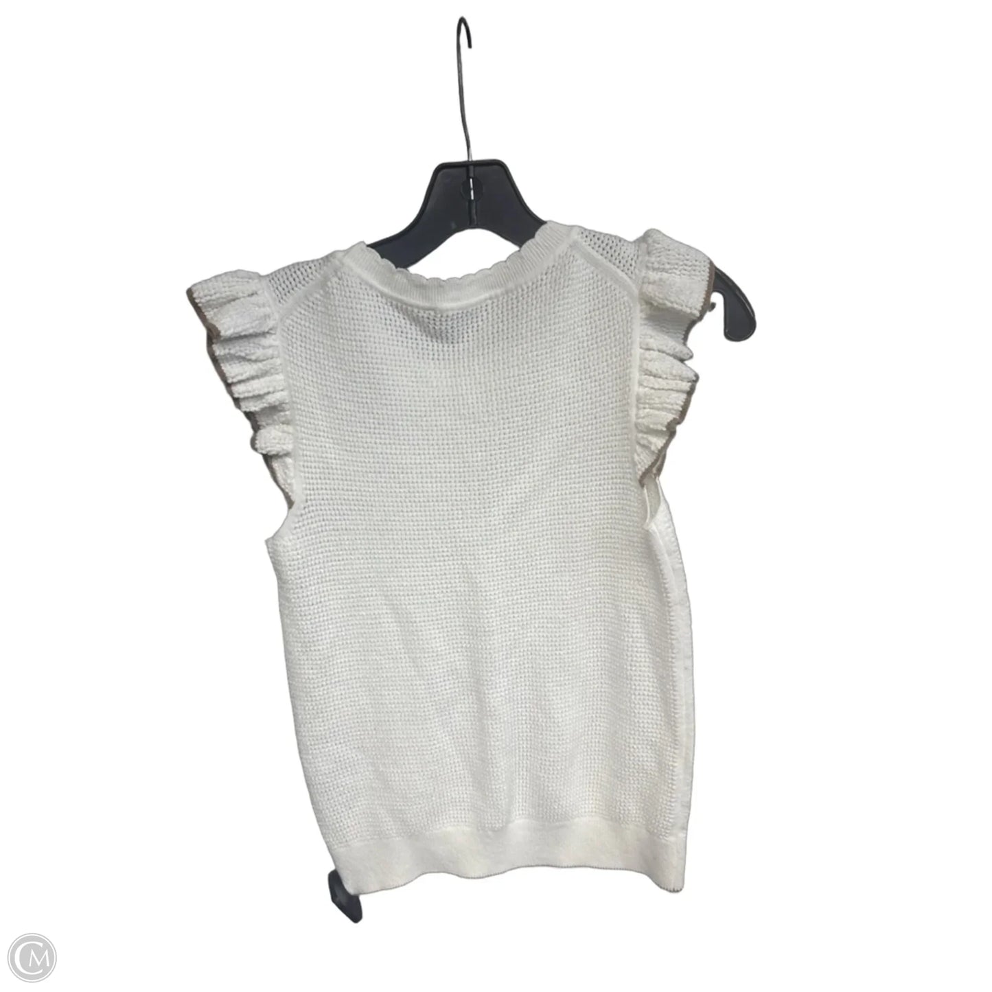 Top Short Sleeve By Nautica In Brown & White, Size: Xs