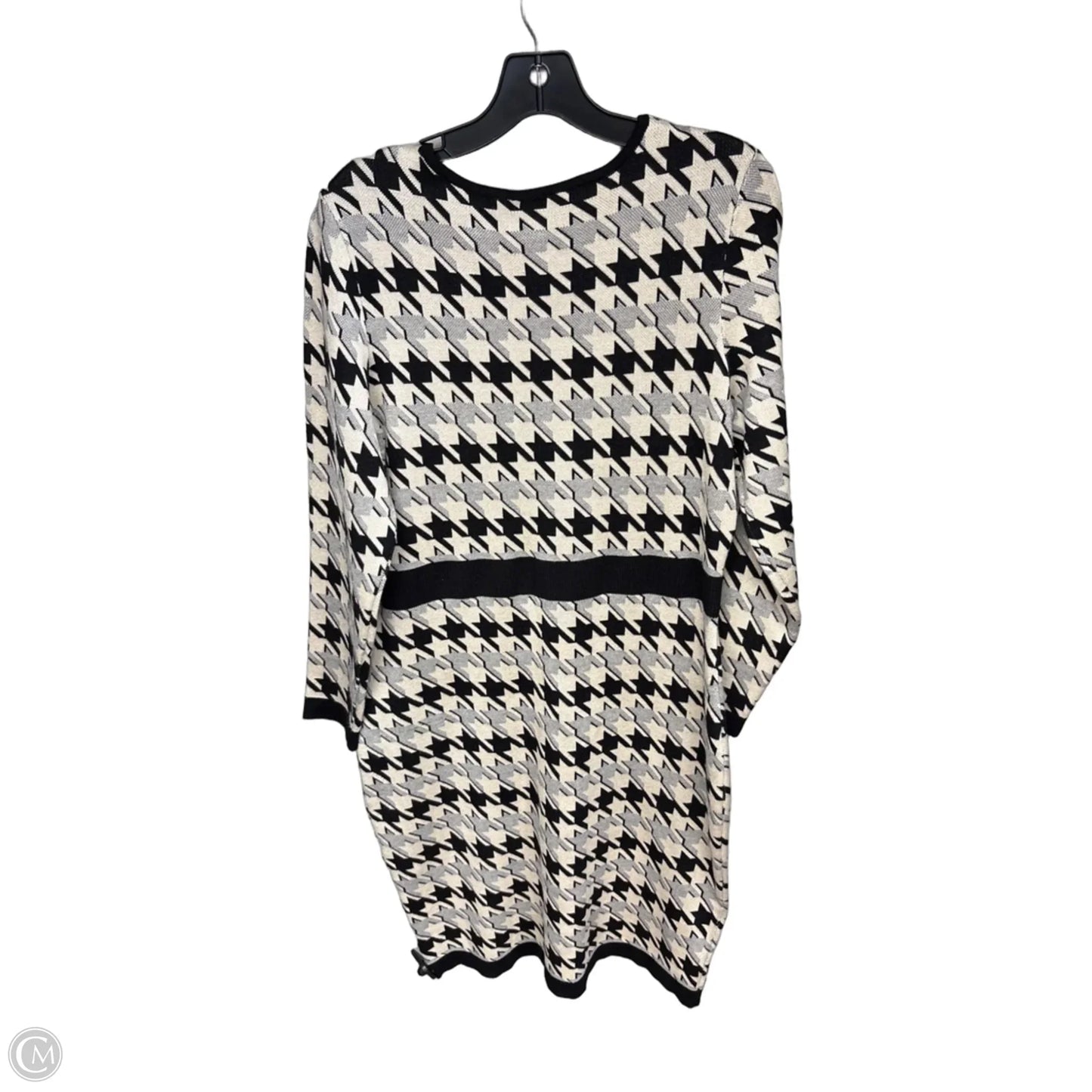 Dress Sweater By Taylor In Black & Cream, Size: Xl