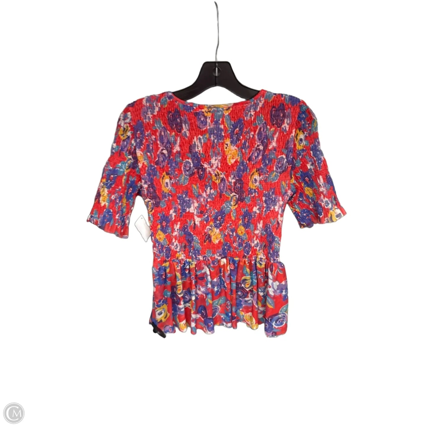 Top Short Sleeve By Maeve In Purple & Red, Size: S