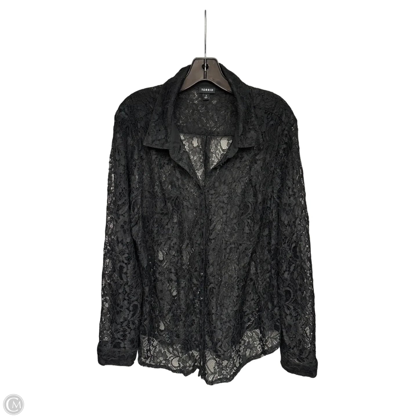 Top Long Sleeve By Torrid In Black, Size: 2x