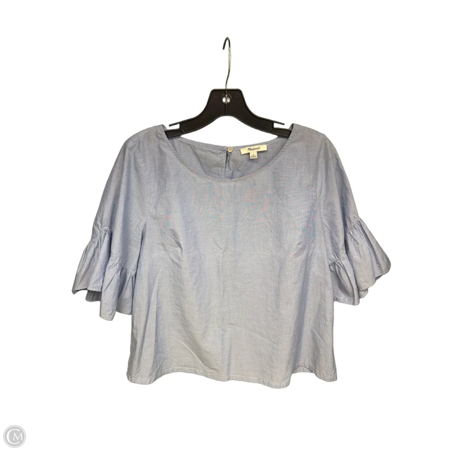 Top Short Sleeve By Madewell In Blue, Size: M