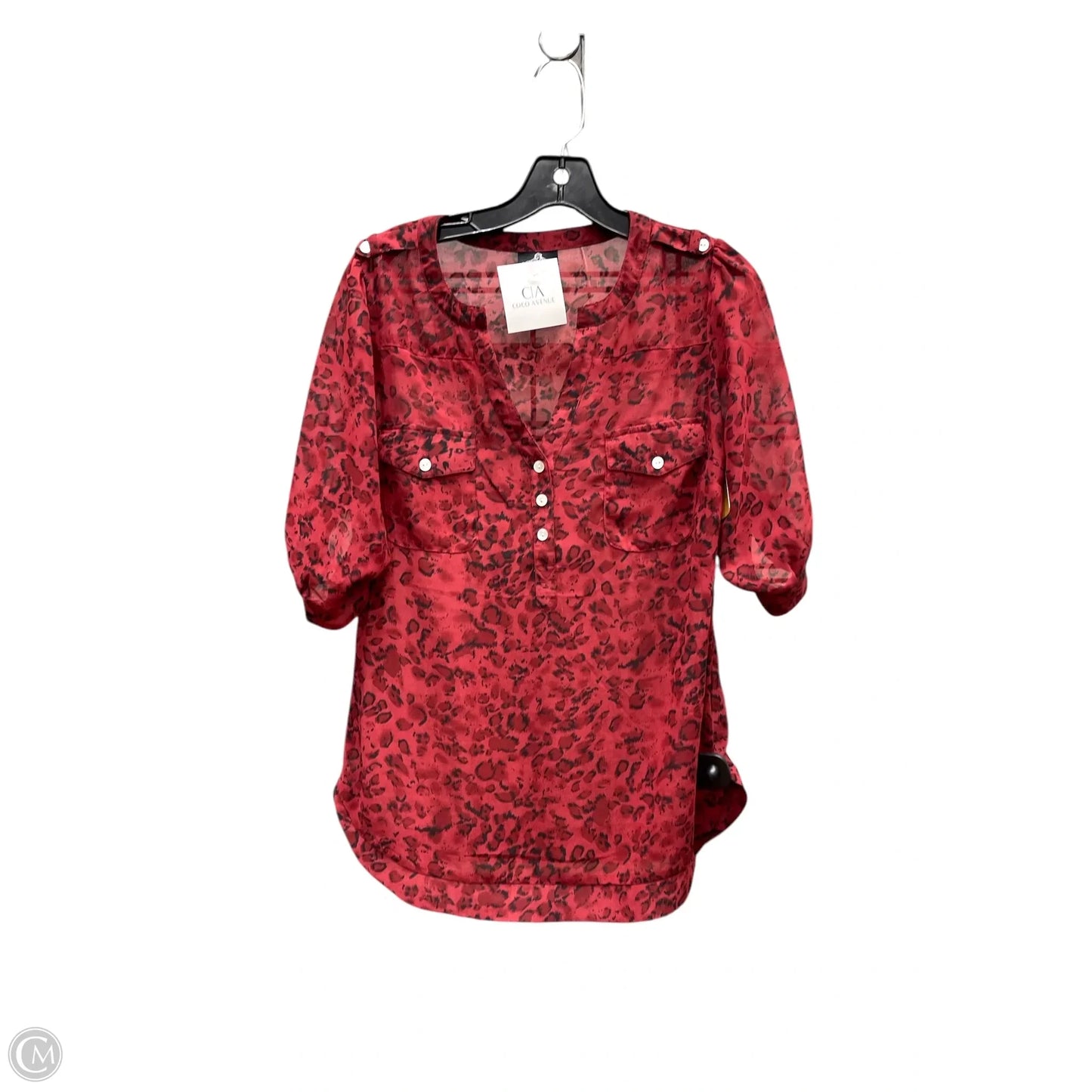 Top 3/4 Sleeve By Angie In Red, Size: S