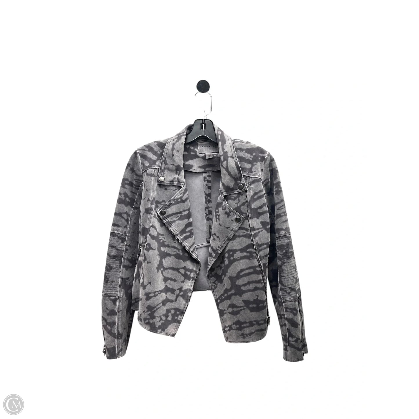 Jacket Moto By Marrakech In Grey, Size: S