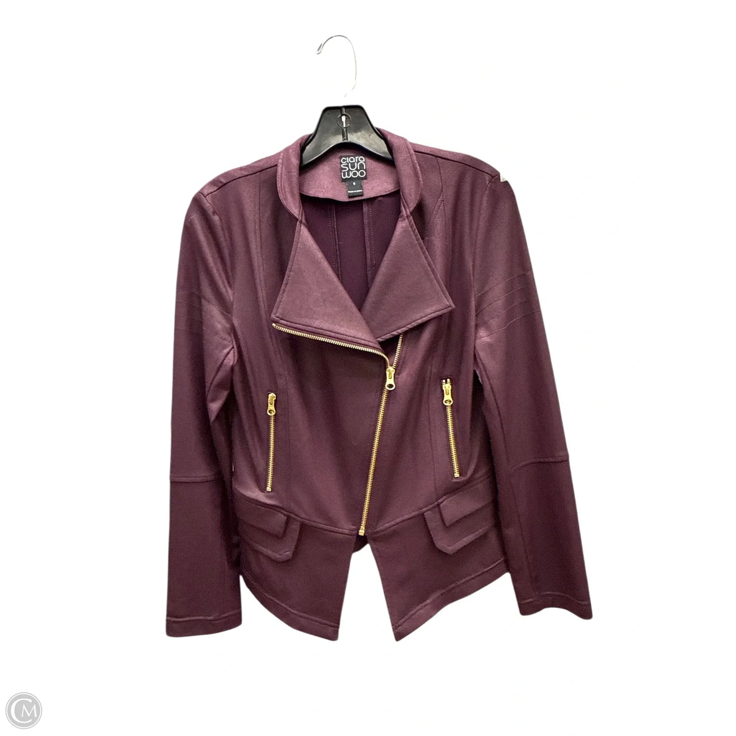 Jacket Moto By Clara Sun Woo In Purple, Size: S