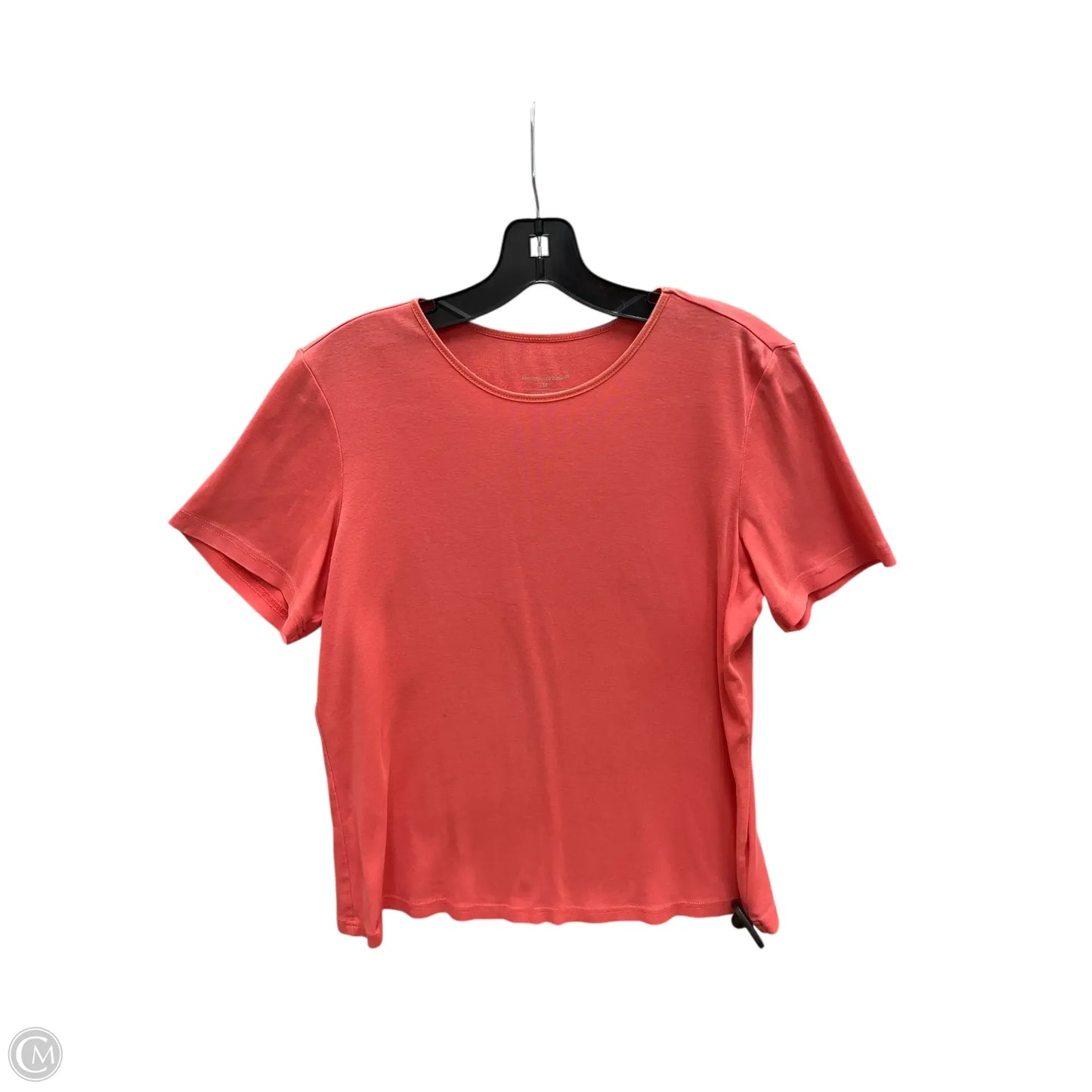 Top Short Sleeve Basic By Christopher And Banks In Coral, Size: M