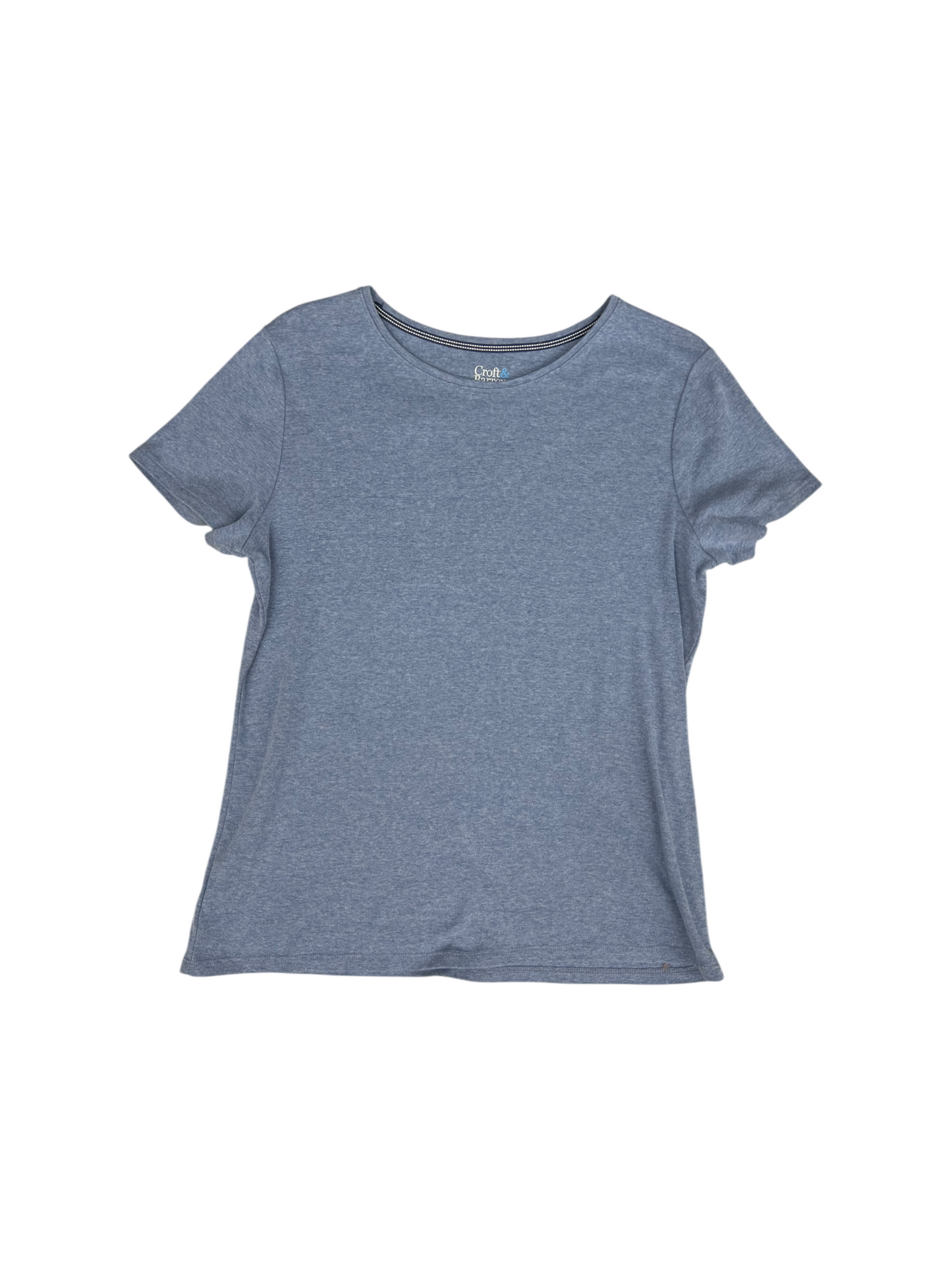 Top Short Sleeve Basic By Croft And Barrow In Blue, Size: M