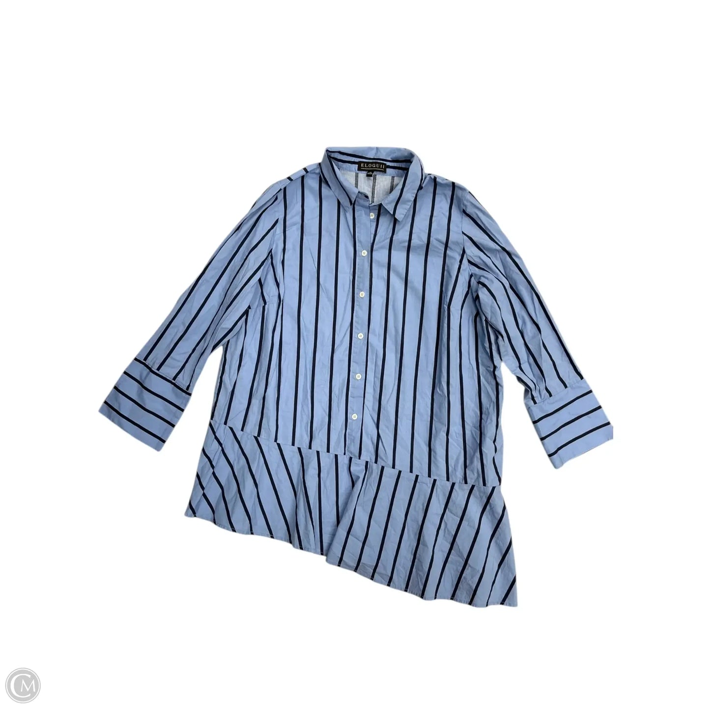 Top Long Sleeve By Eloquii In Blue, Size: 16