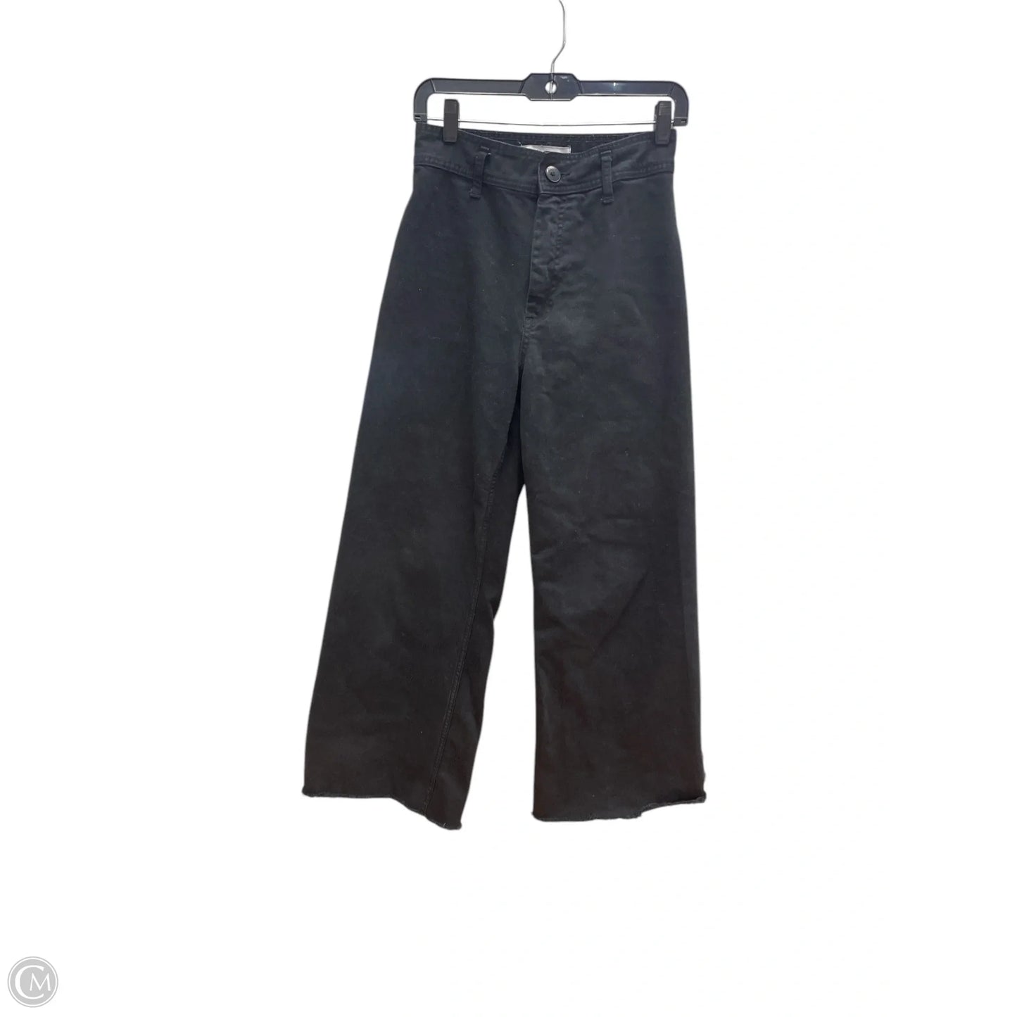 Jeans Wide Leg By Zara In Black, Size: 6