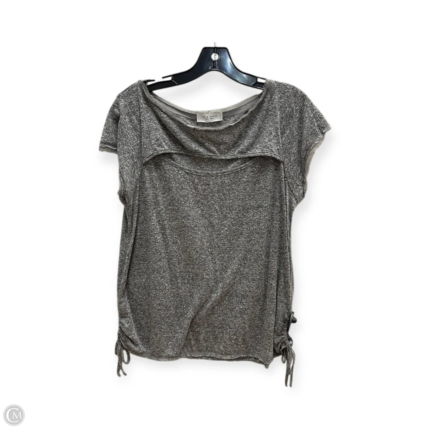 Top Short Sleeve By Clothes Mentor In Grey, Size: L