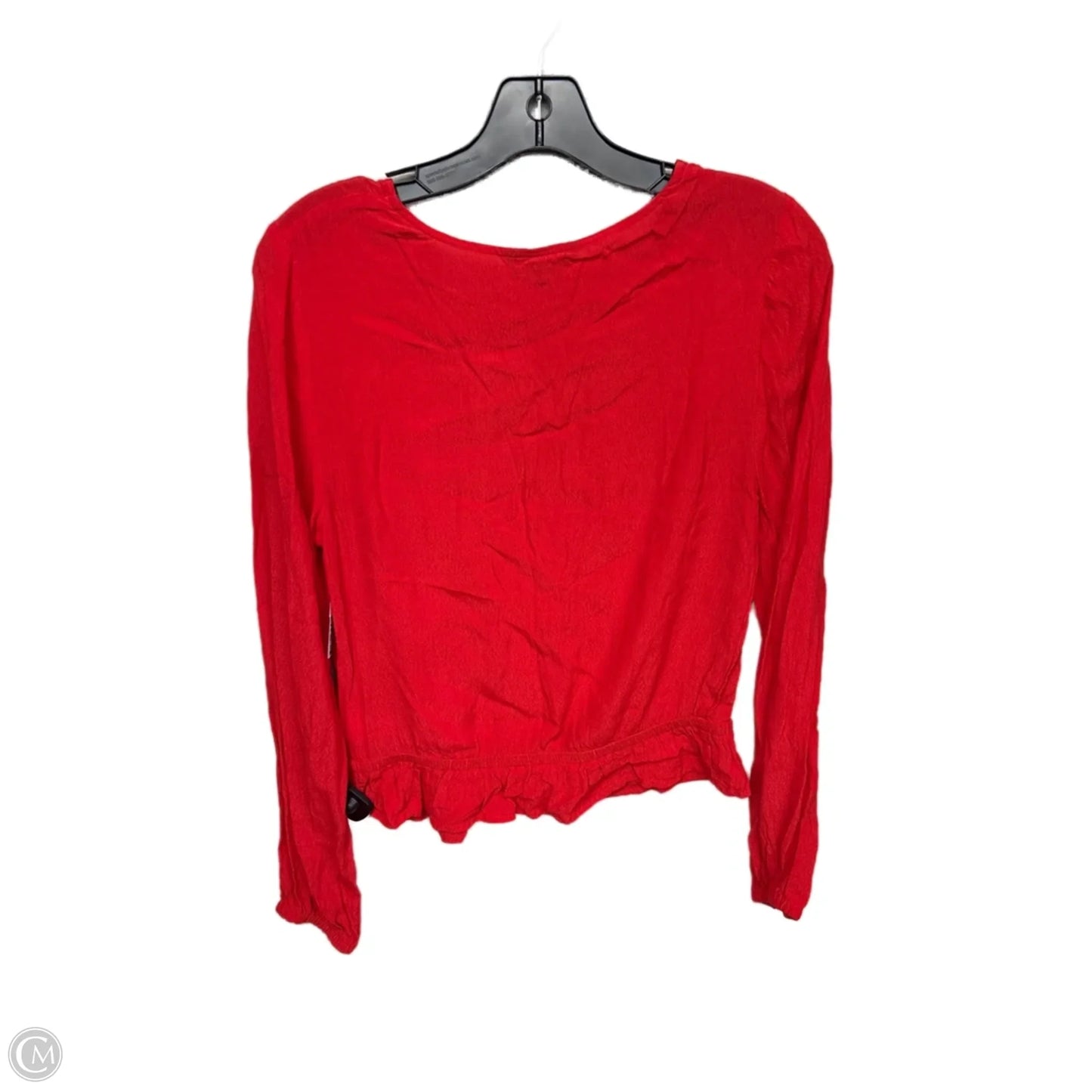 Top Long Sleeve By Express In Red, Size: M