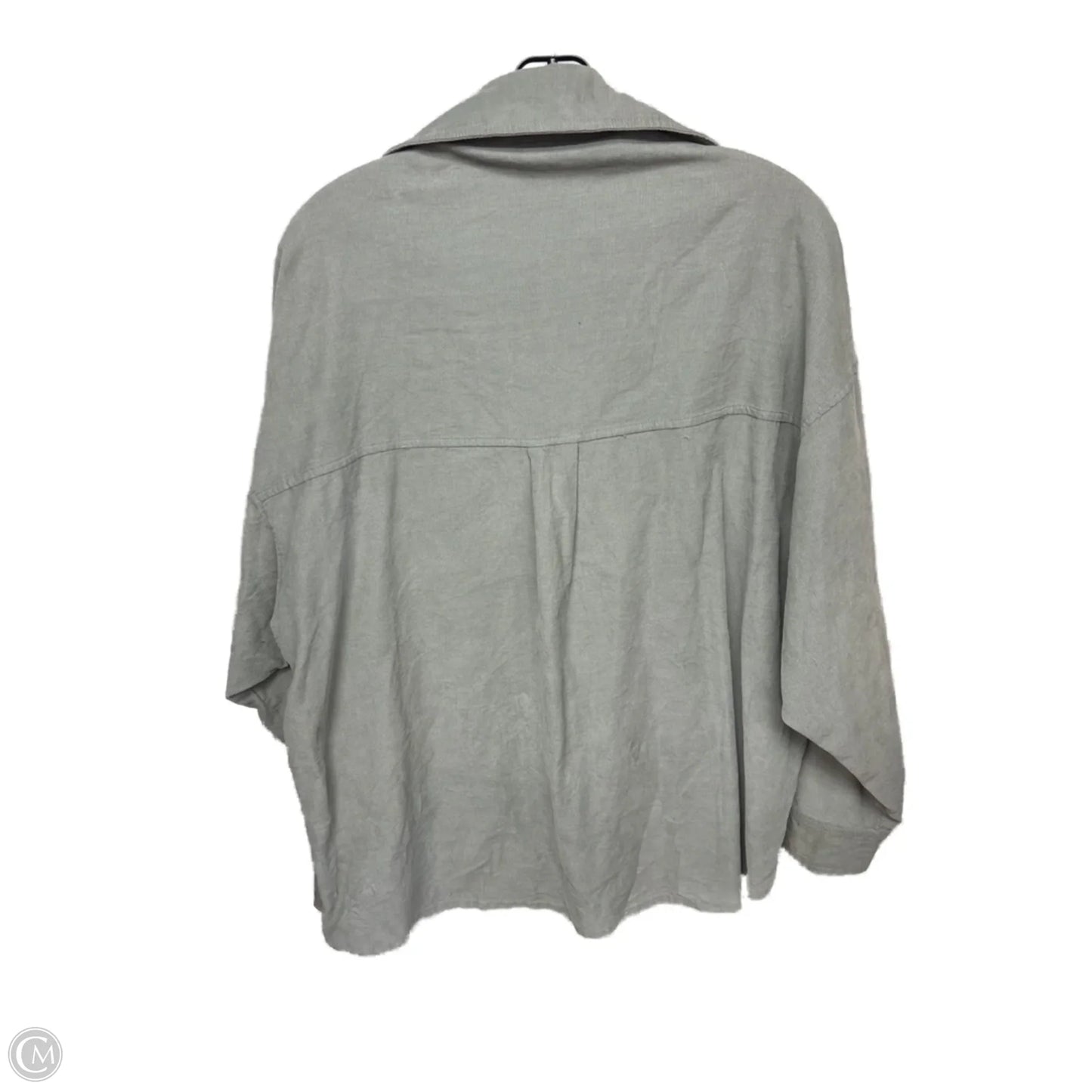 Jacket Shirt By Clothes Mentor In Green, Size: S