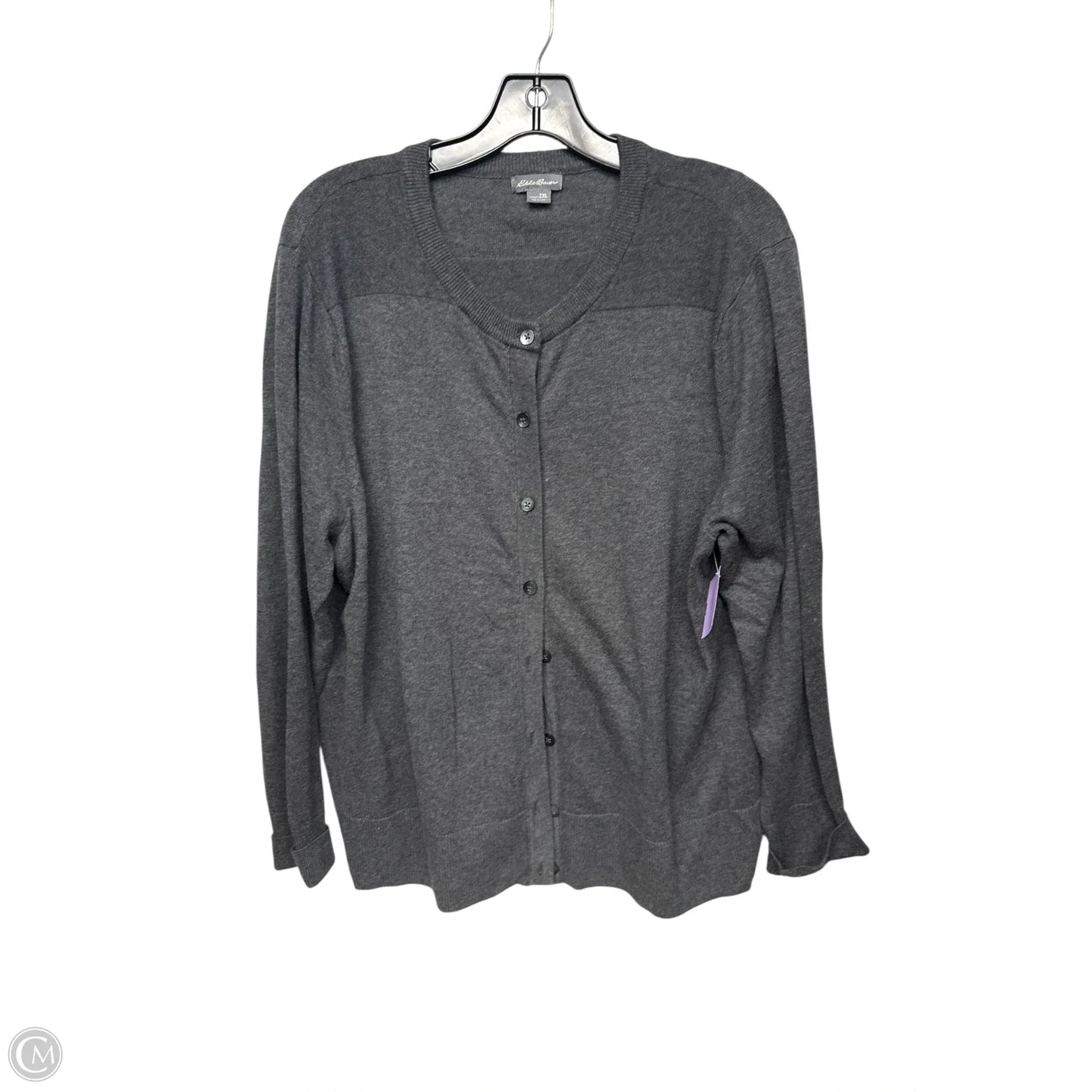 Cardigan By Eddie Bauer In Grey, Size: 2x