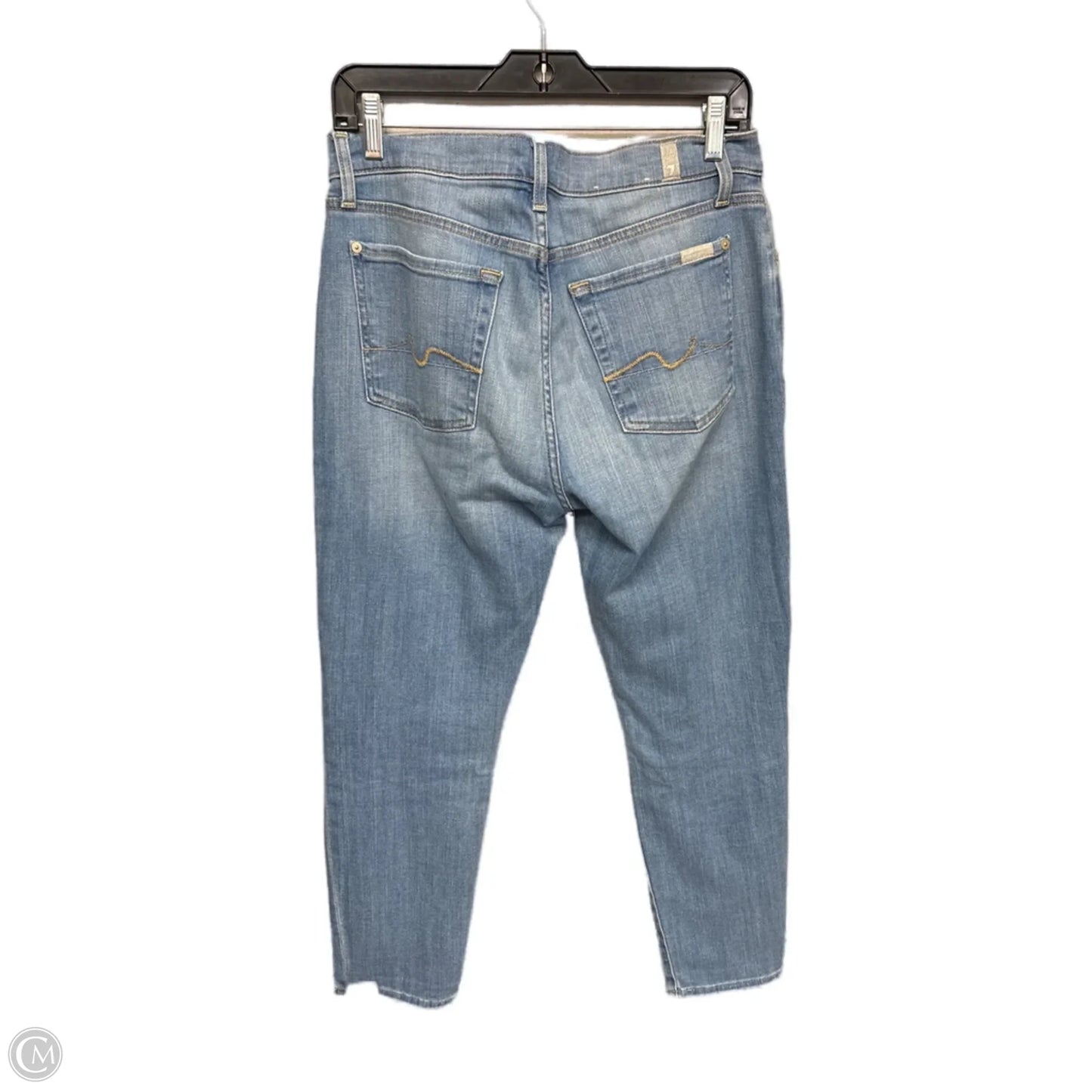 Jeans Skinny By 7 For All Mankind In Blue Denim, Size: 4