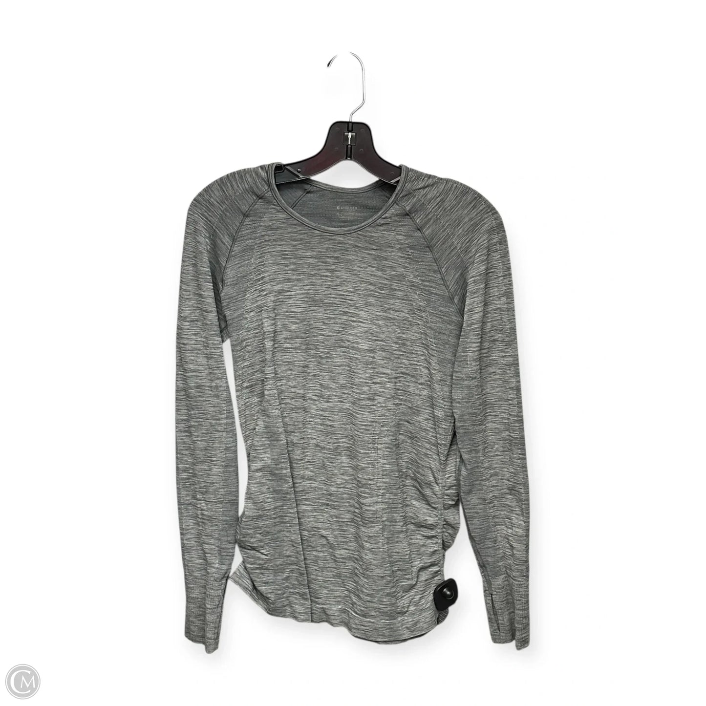 Athletic Top Long Sleeve Crewneck By Athleta In Grey, Size: S