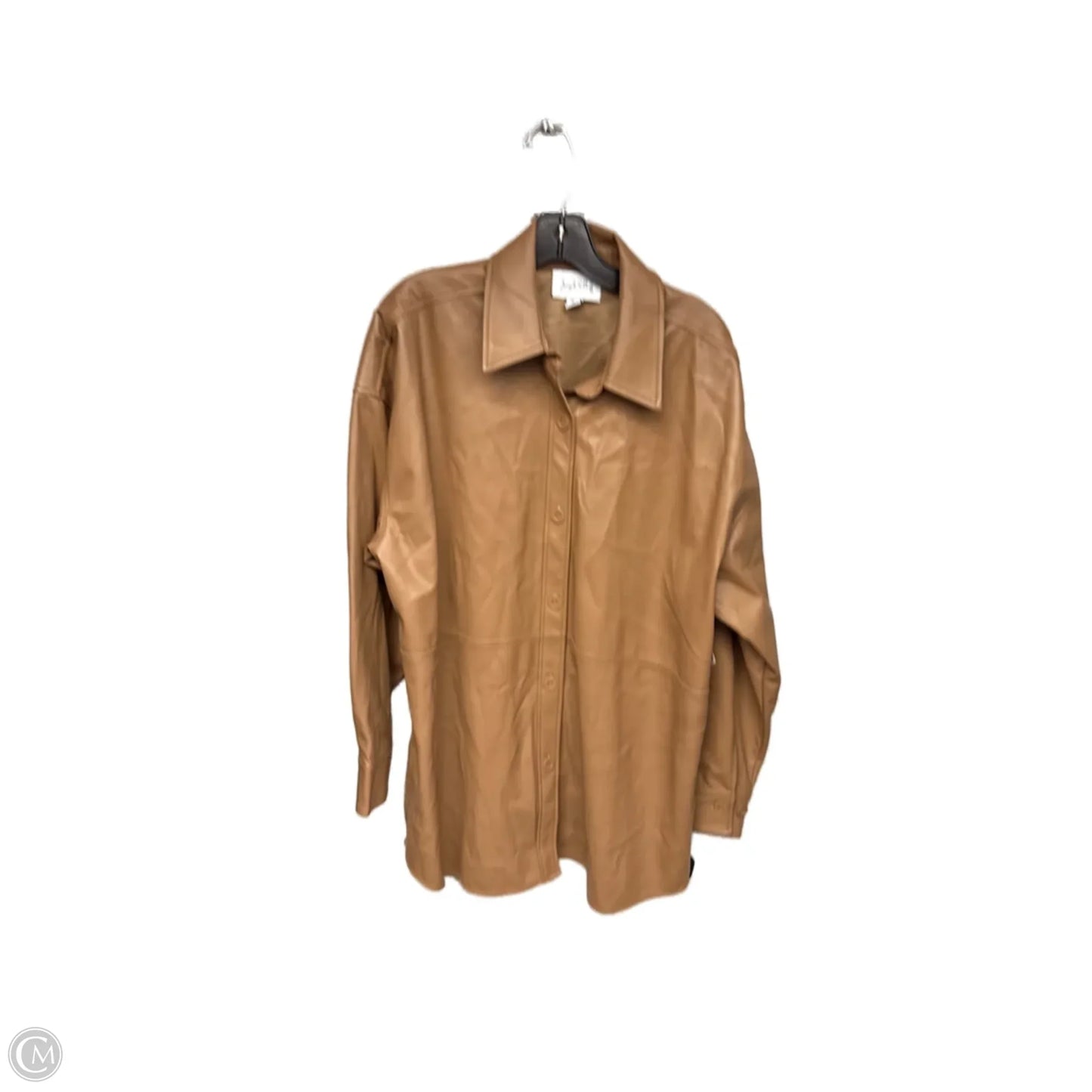 Jacket Shirt By Joseph Ribkoff In Brown, Size: Xl