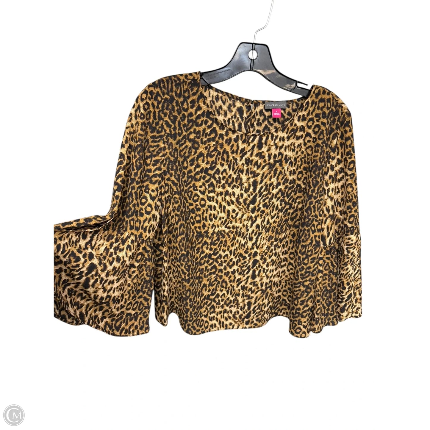 Top 3/4 Sleeve By Vince Camuto In Animal Print, Size: S