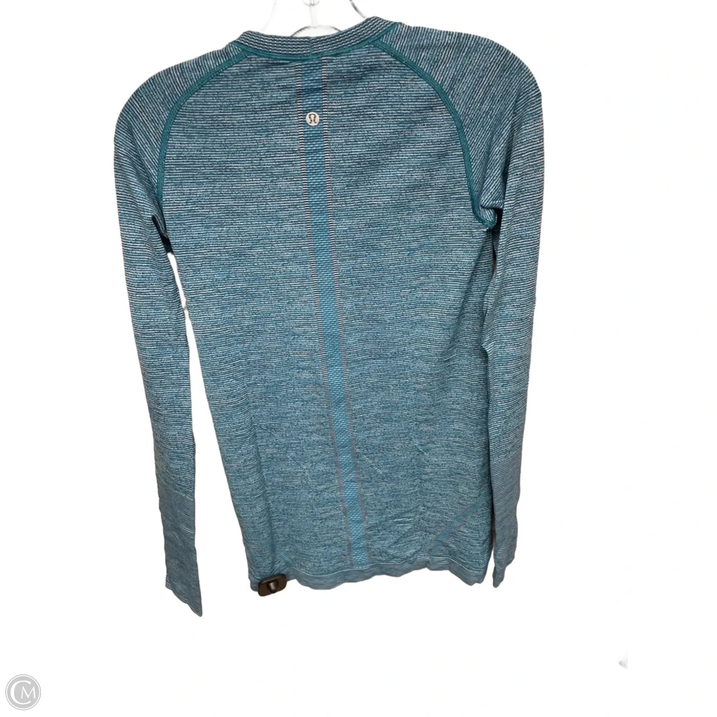 Athletic Top Long Sleeve Crewneck By Lululemon In Teal, Size: 6