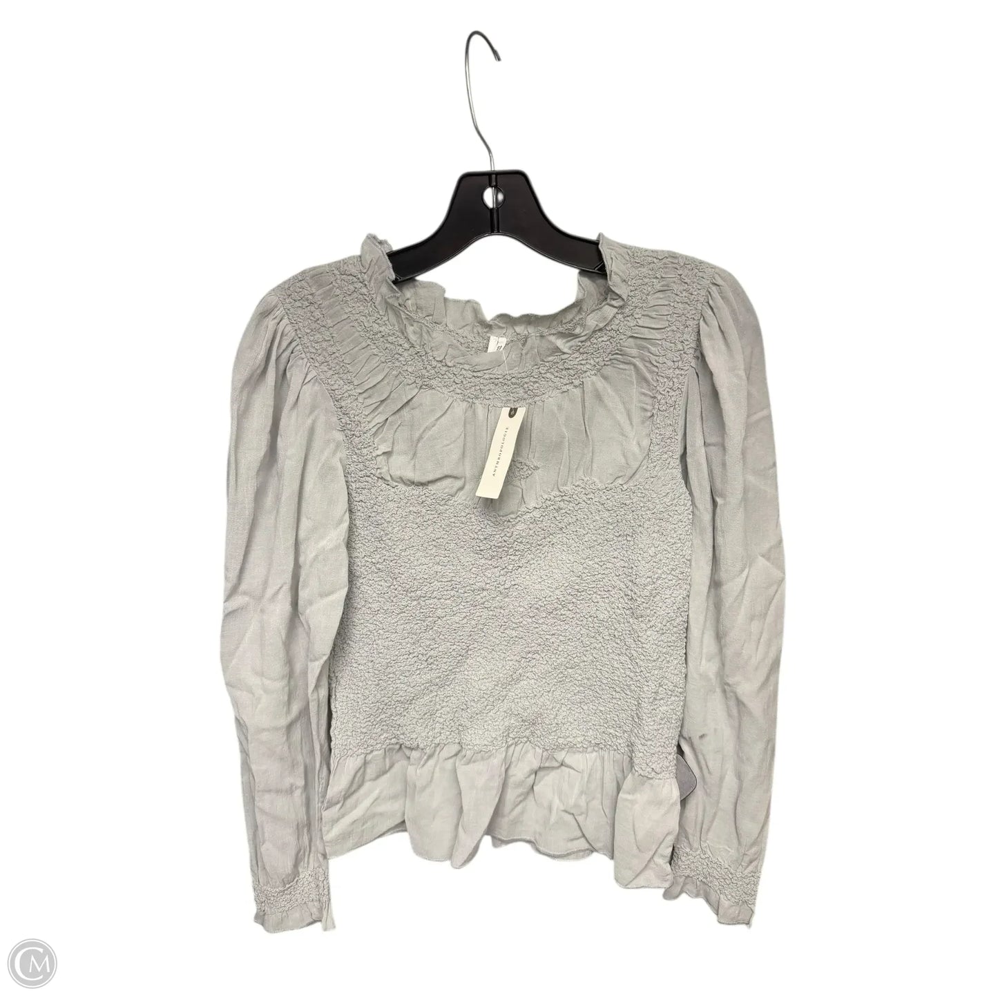 Top Long Sleeve By Anthropologie In Green, Size: Xs