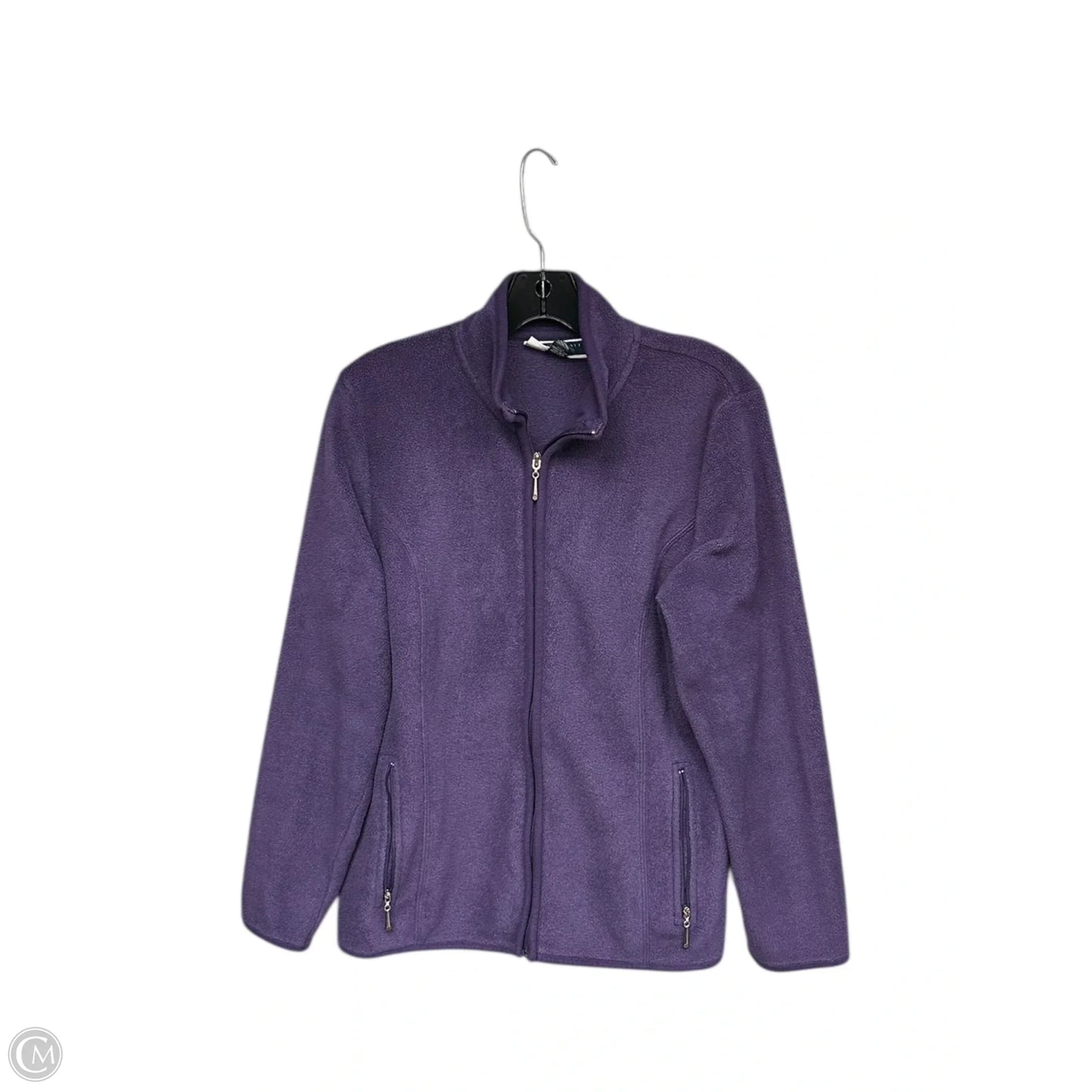 Jacket Faux Fur & Sherpa By Karen Scott In Purple, Size: M