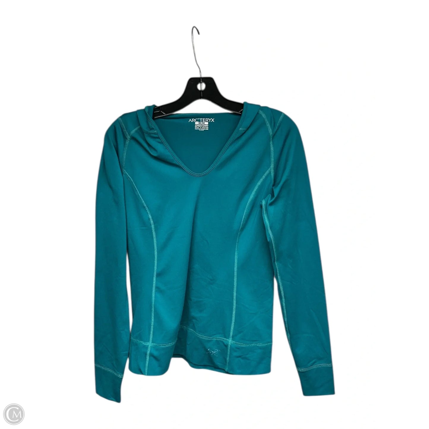 Athletic Top Long Sleeve Hoodie By Arctaryx In Teal, Size: M